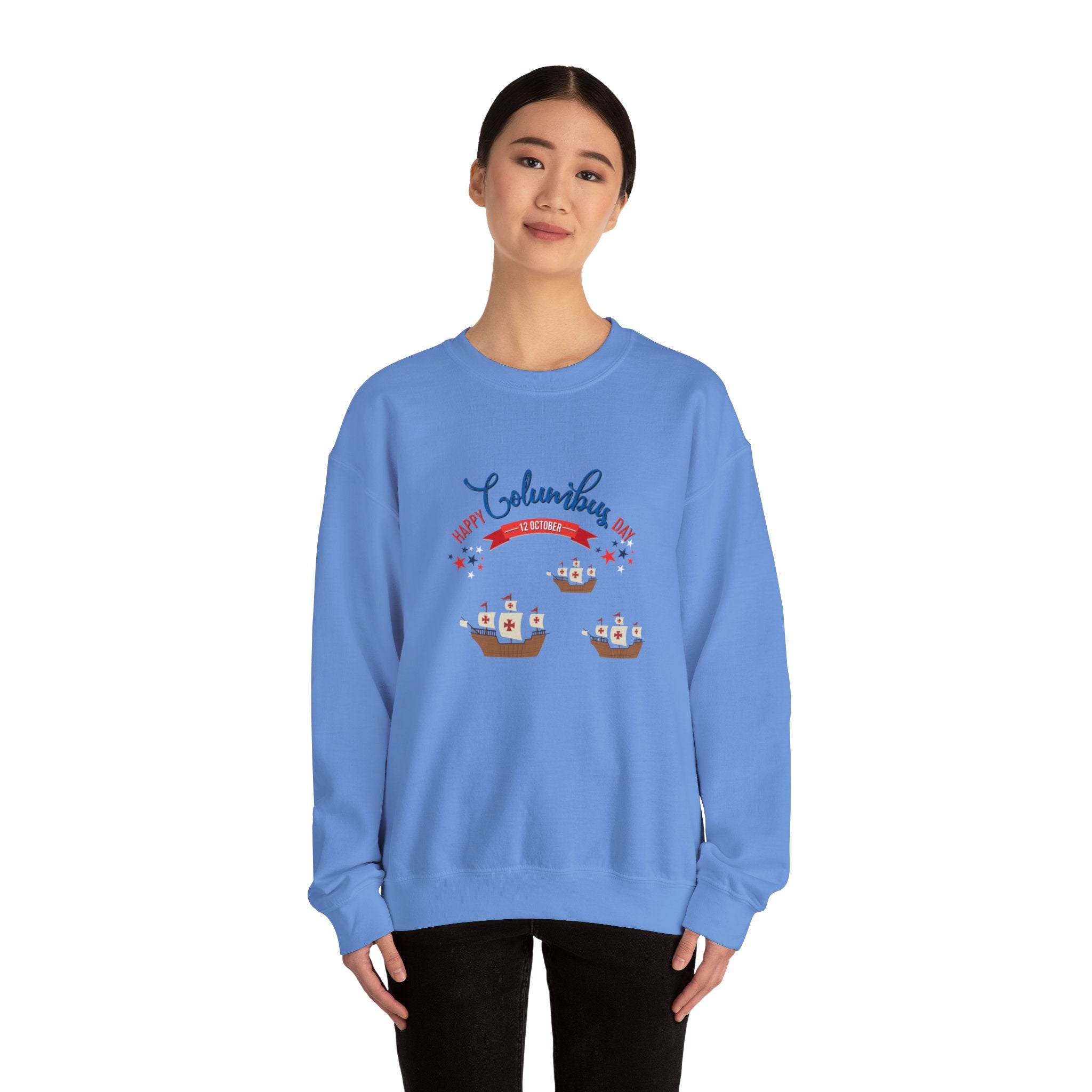 Happy Columbus Day Unisex Heavy Blend™ Crewneck Sweatshirt