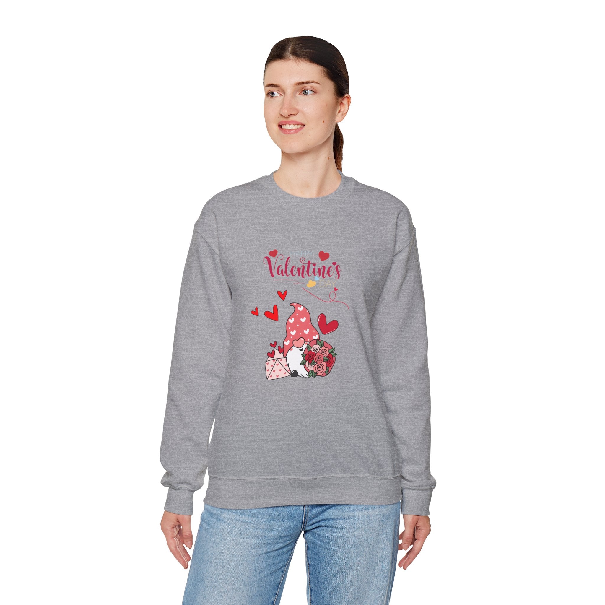 Gnome Valentine's Day Unisex Heavy Blend™ Crewneck Sweatshirt