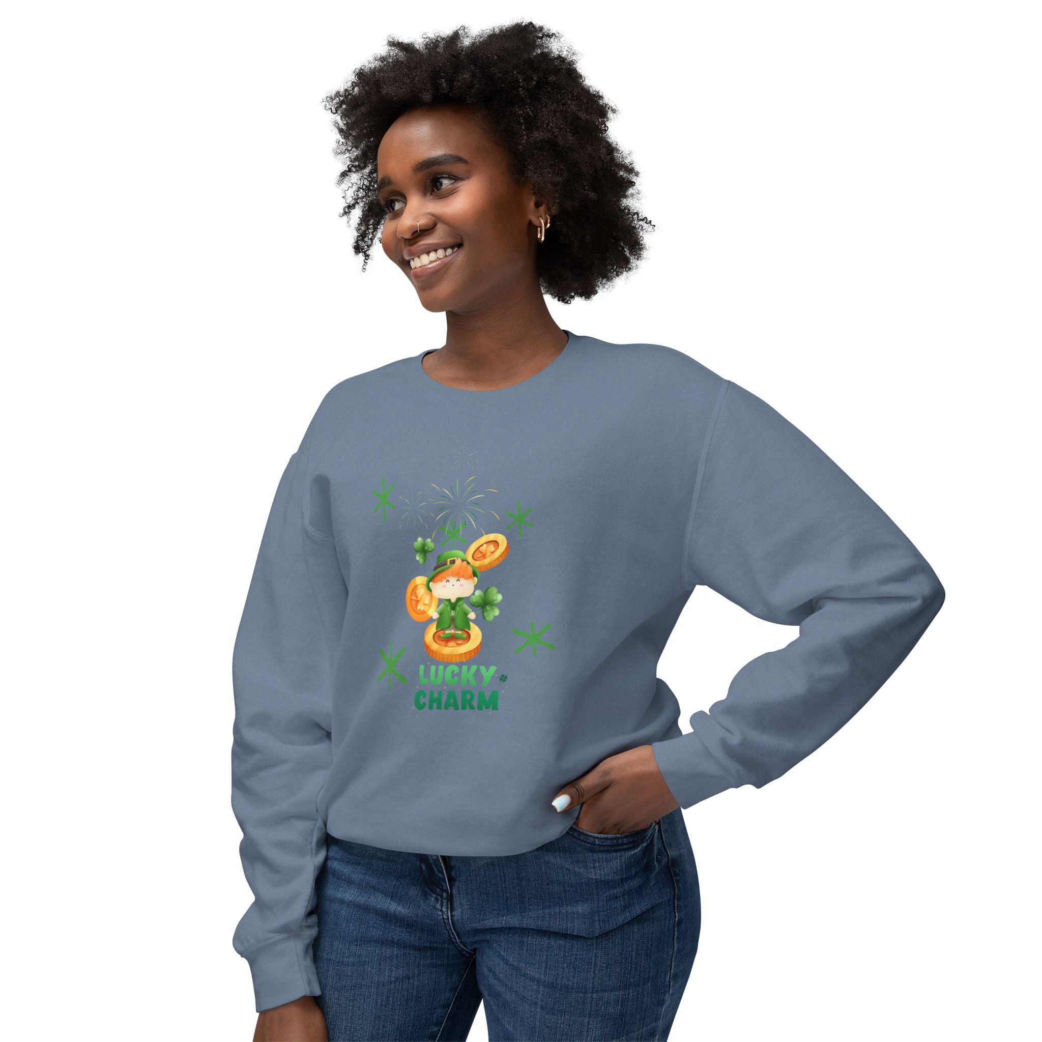 Lucky Charm Unisex Lightweight Crewneck Sweatshirt