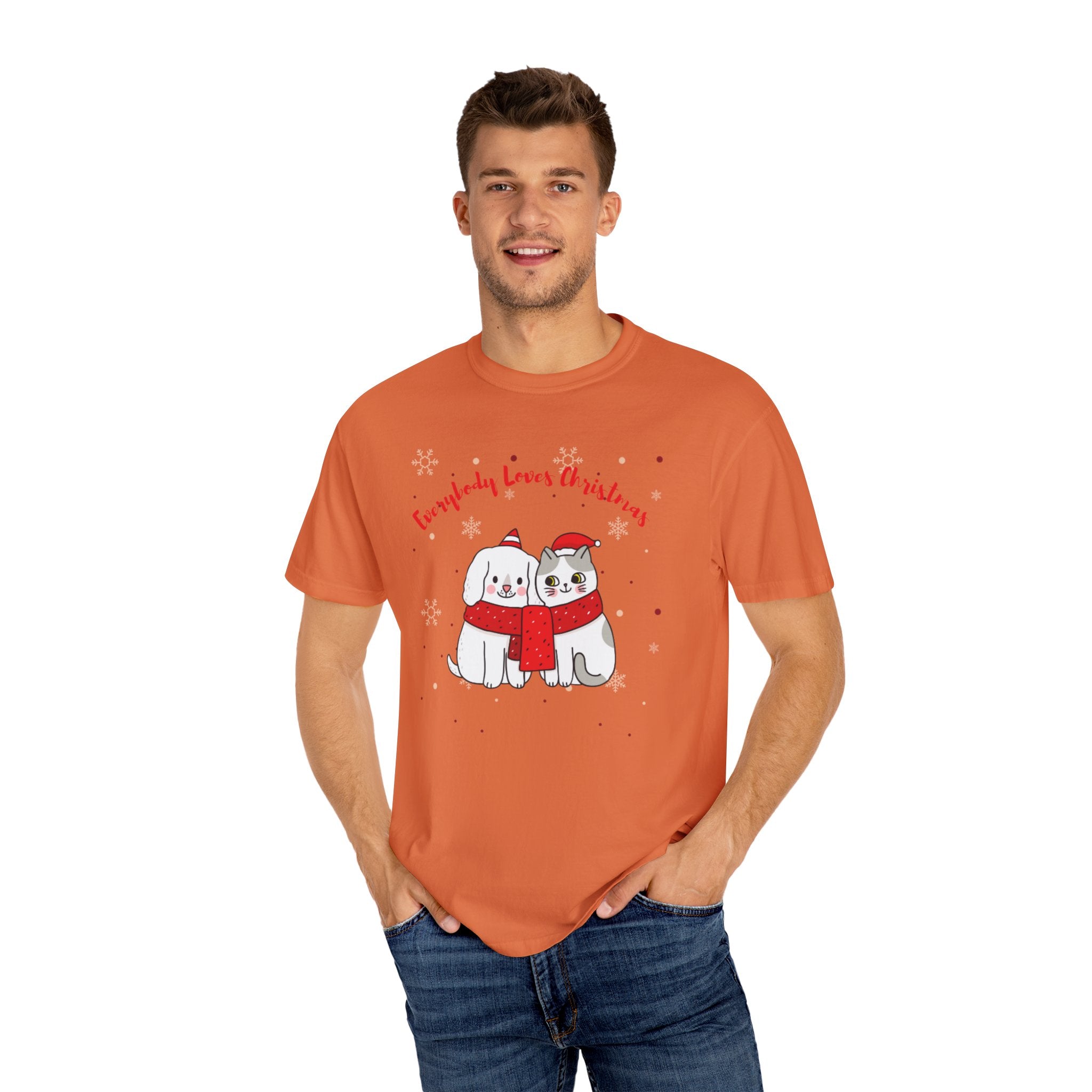 Everybody Loves Christmas Unisex Garment-Dyed T-shirt