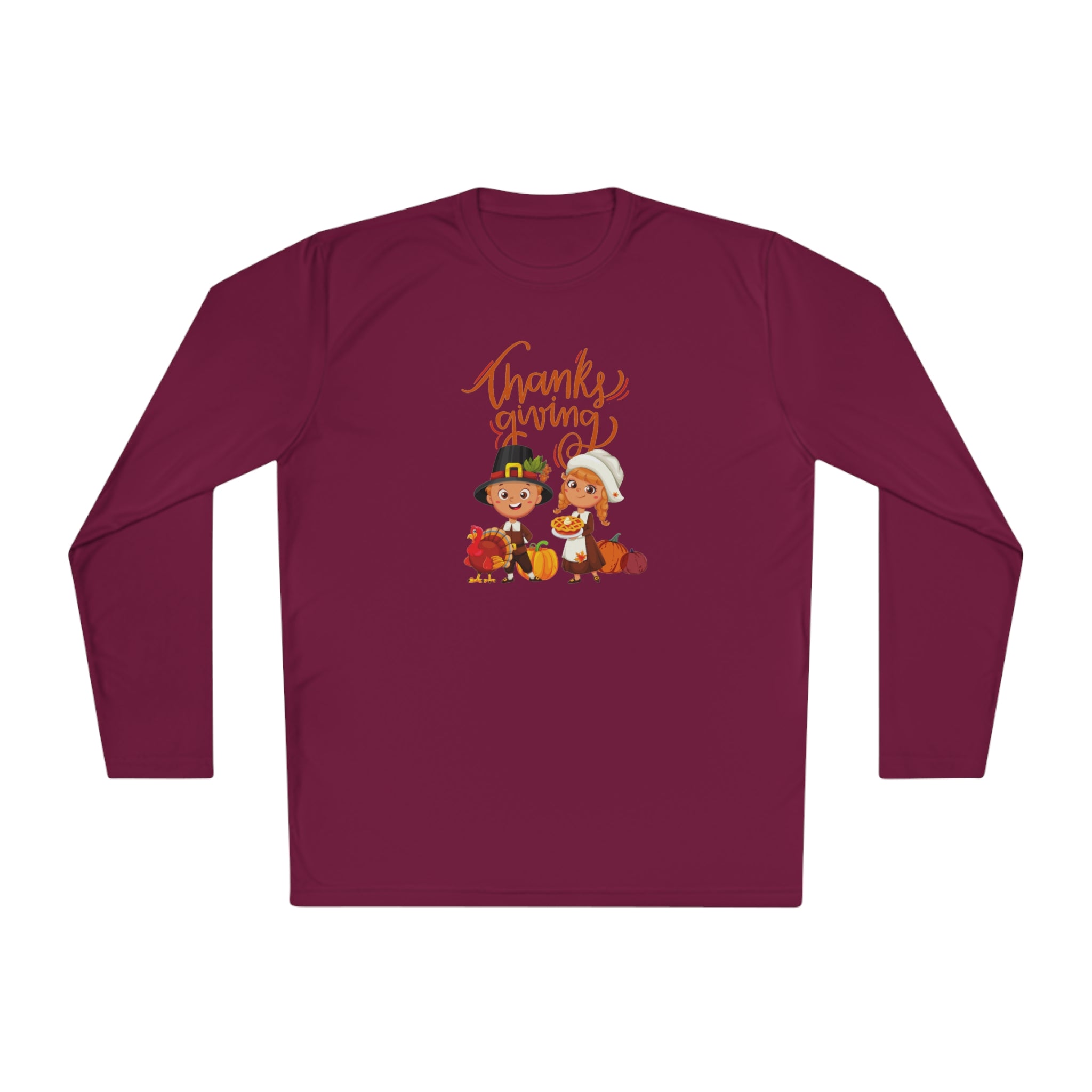 Happy Thanksgiving Unisex Lightweight Long Sleeve Tee