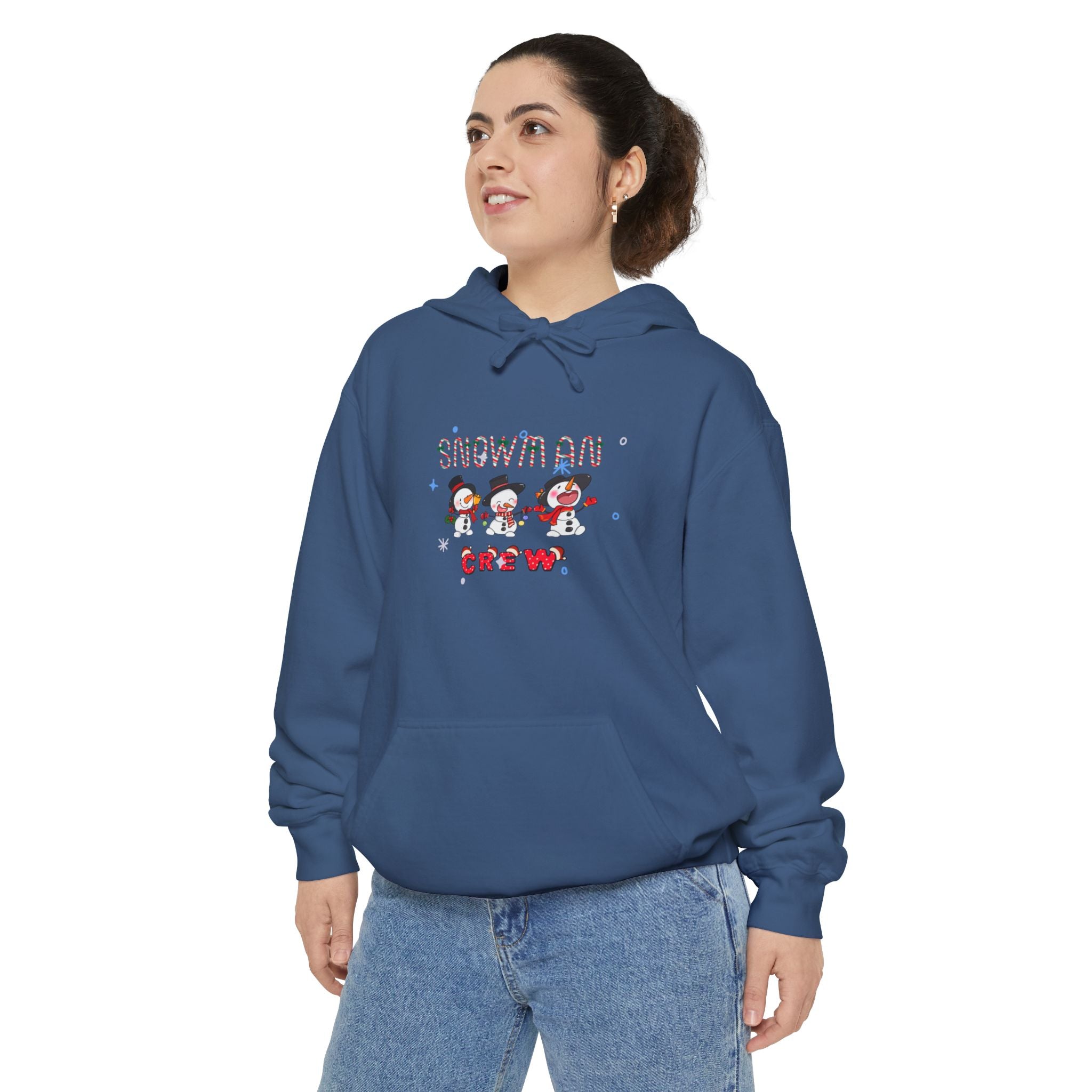 Snowman Crew Unisex Garment-Dyed Hoodie