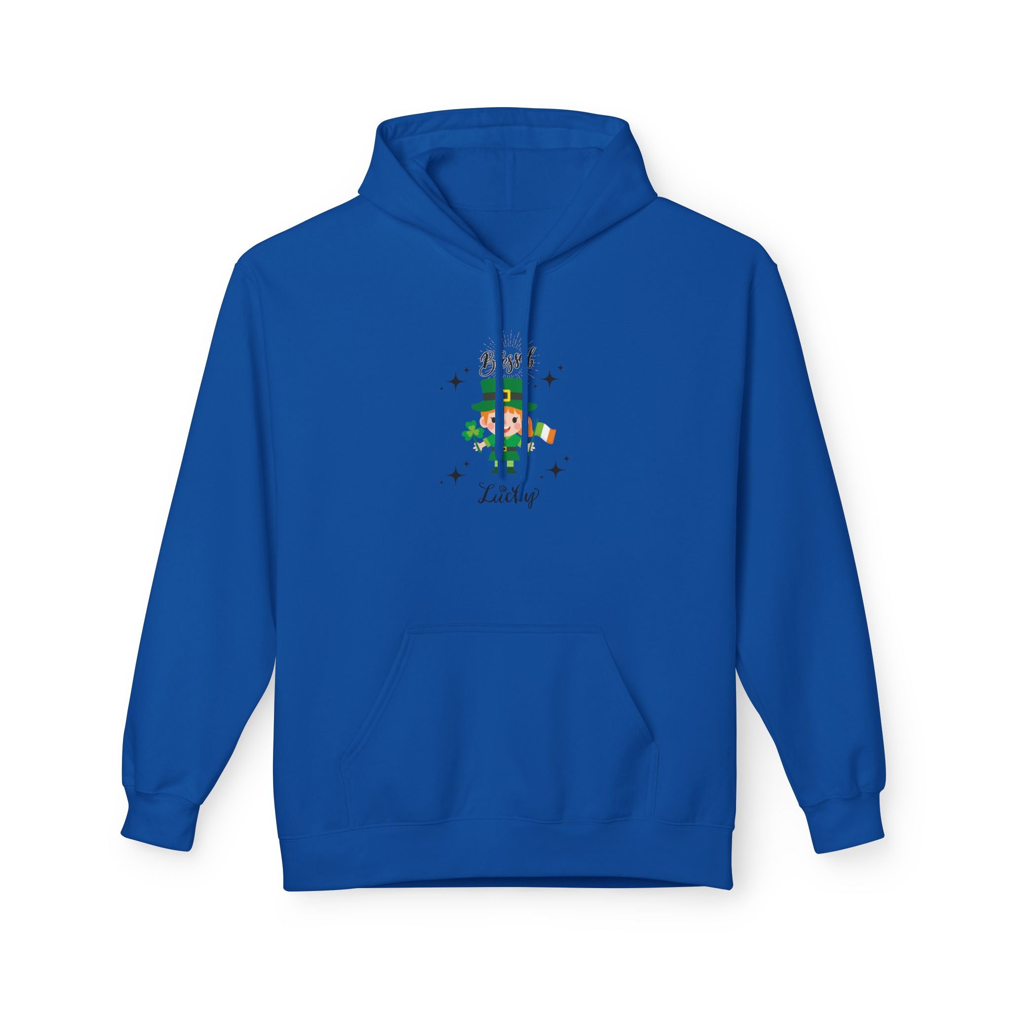 Blessed & Lucky Unisex Fleece Hoodie - Perfect for St. Patrick's Day & Year-Round Comfort