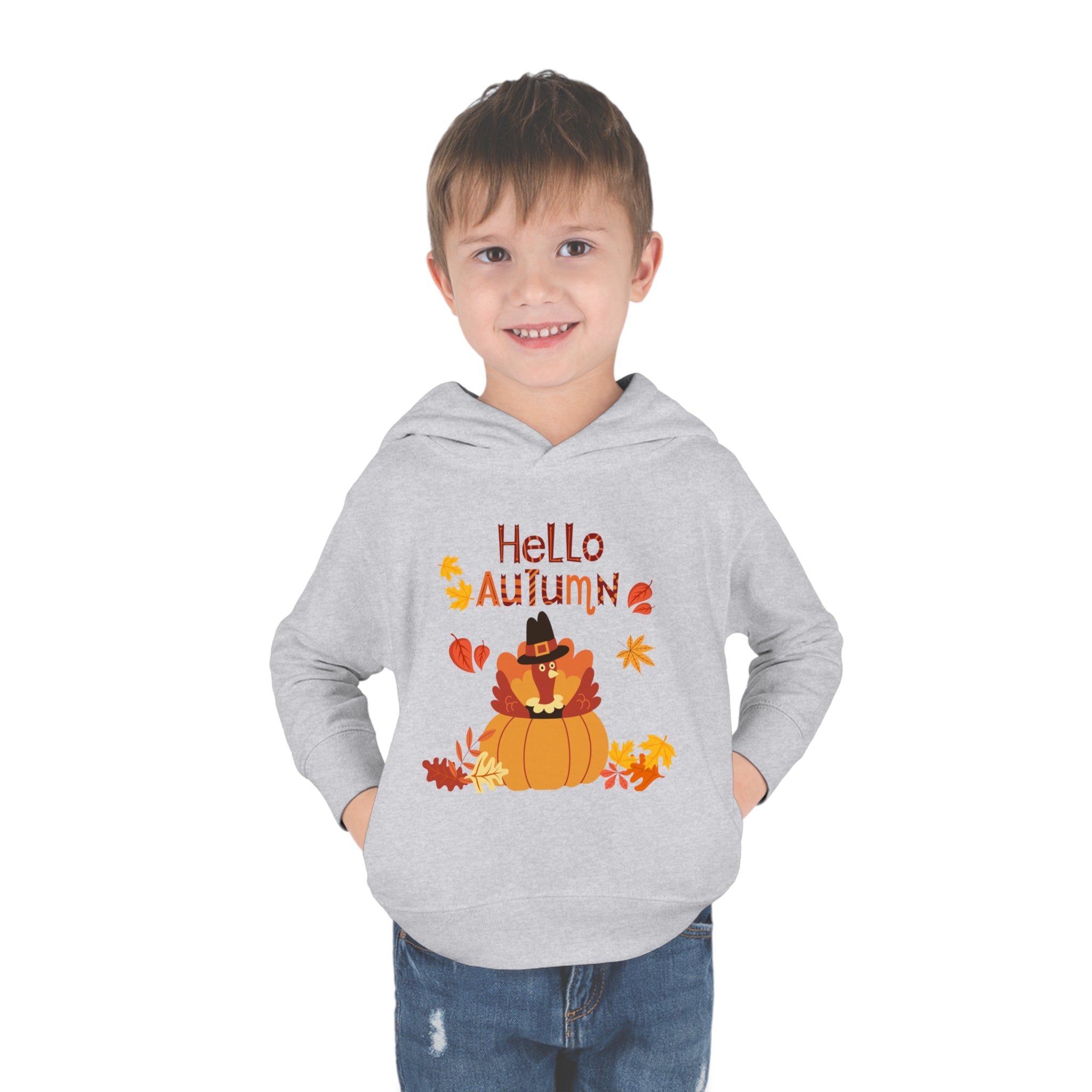 Hello Autumn Toddler Pullover Fleece Hoodie