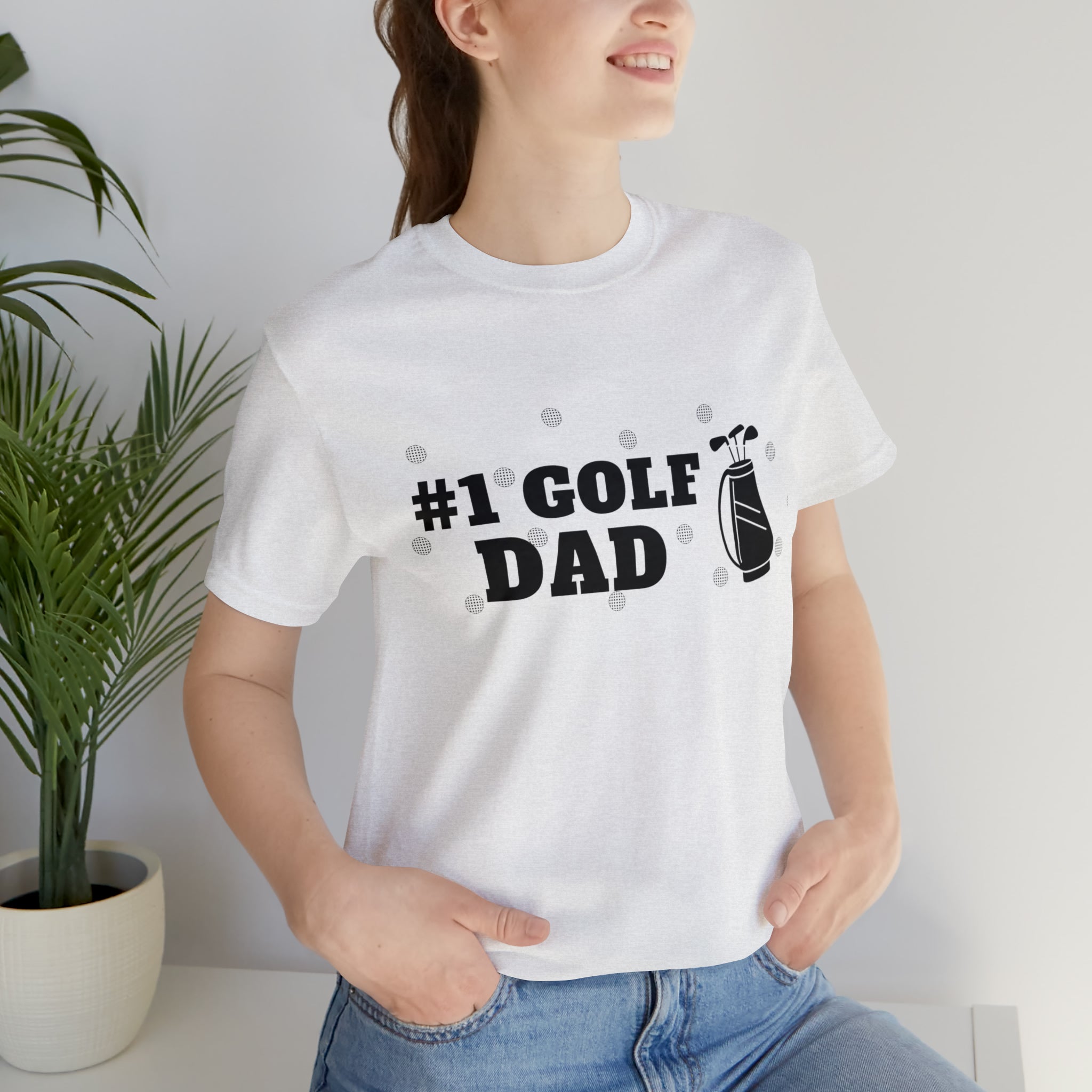 Happy Father's Day Golf Unisex Jersey Short Sleeve Tee