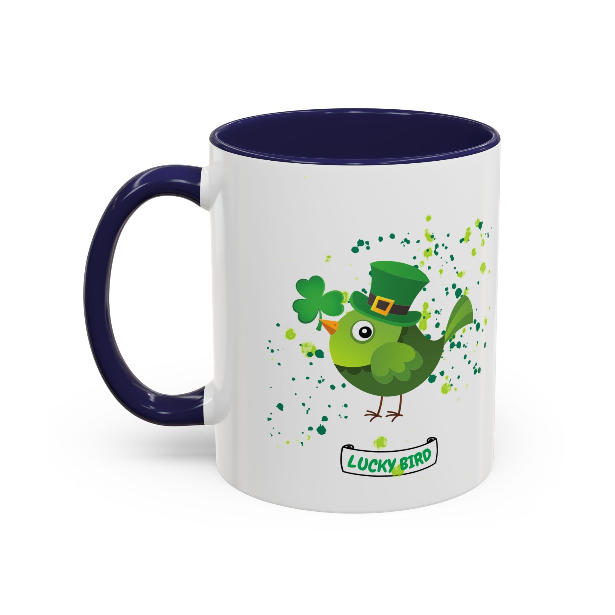 Lucky Bird St. Patrick's Day Coffee Mug - Green Accent 11/15oz