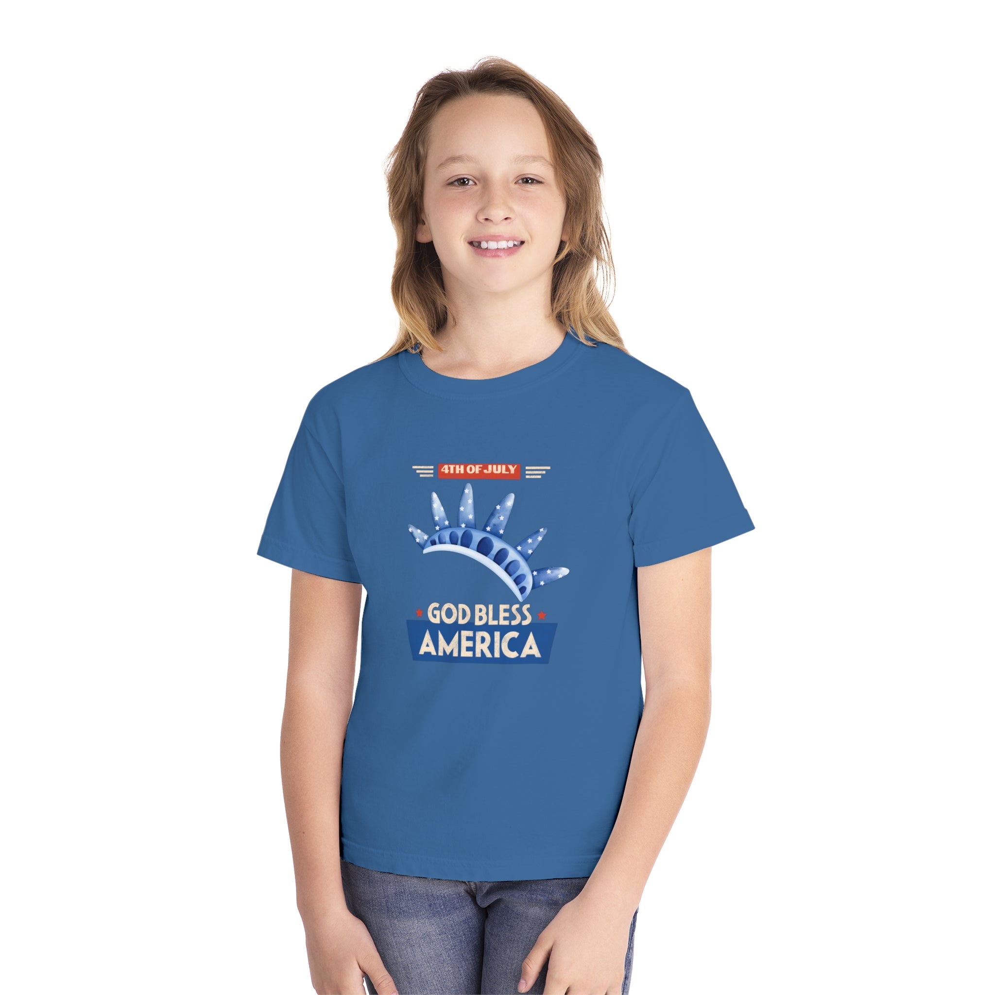 God Bless America Youth Midweight Tee
