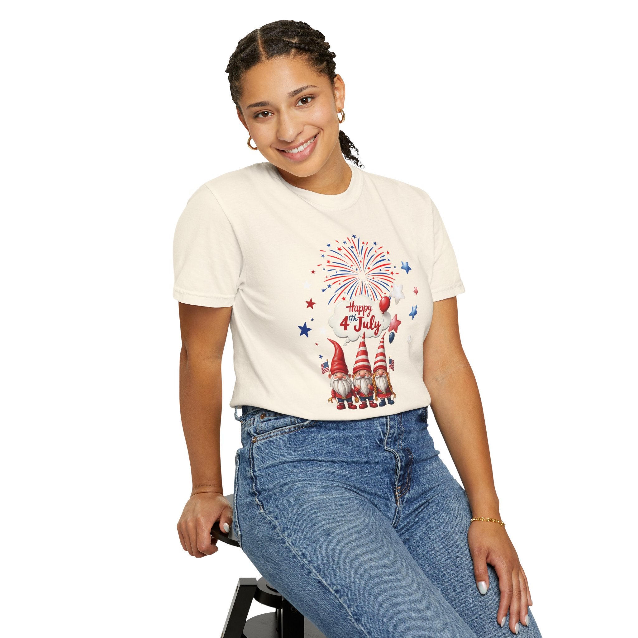 Gnome 4th of July T-shirt for 4th of July, Unisex Summer Tee