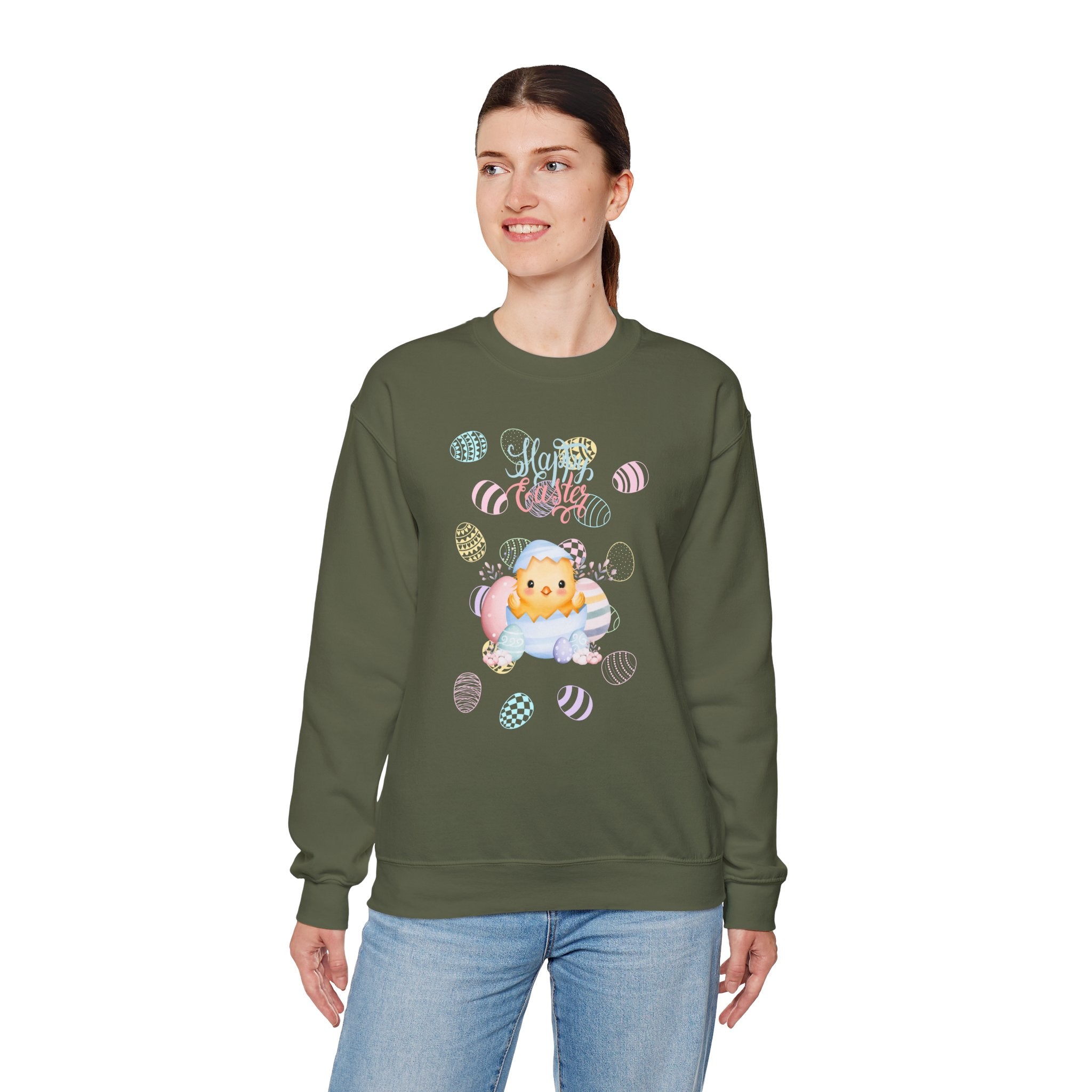 Chick Happy Easter Crewneck Sweatshirt - Unisex Heavy Blend™