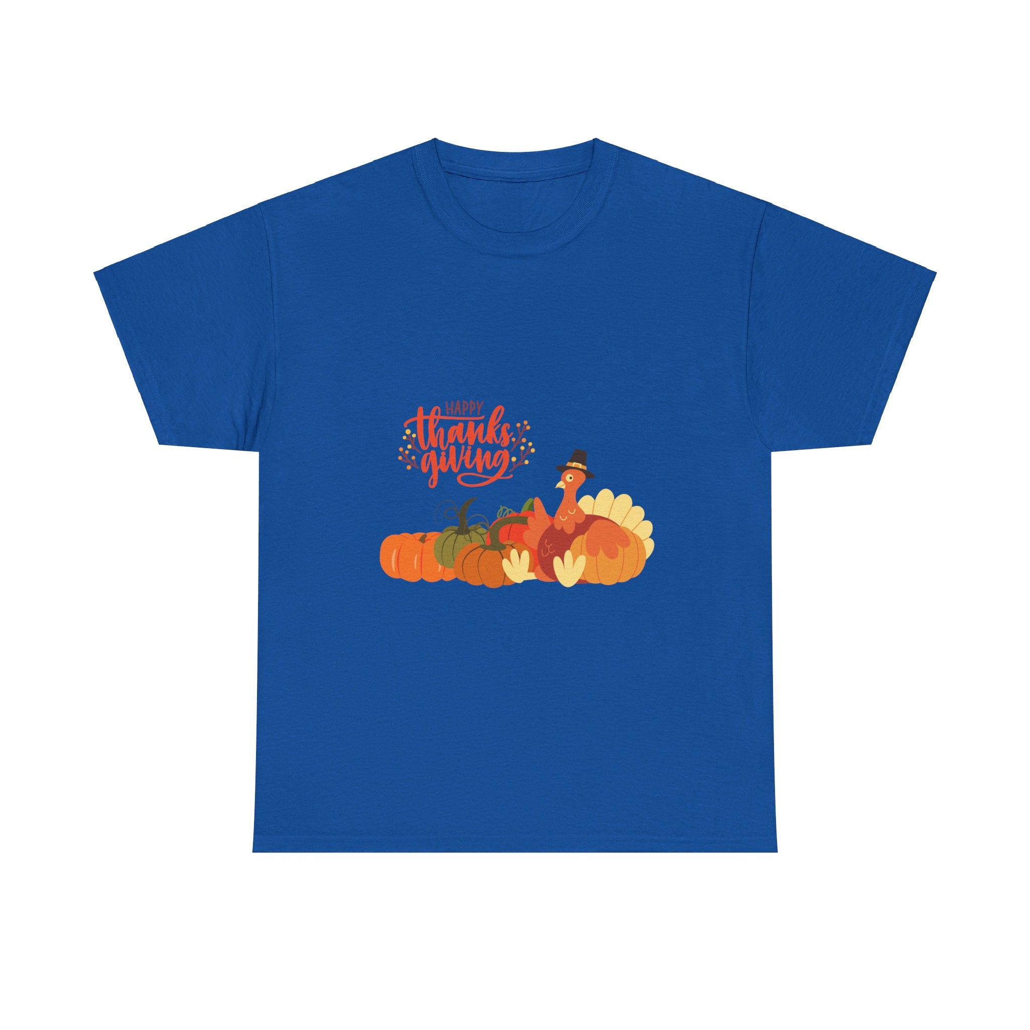 Happy Thanksgiving Turkey Unisex Heavy Cotton Tee