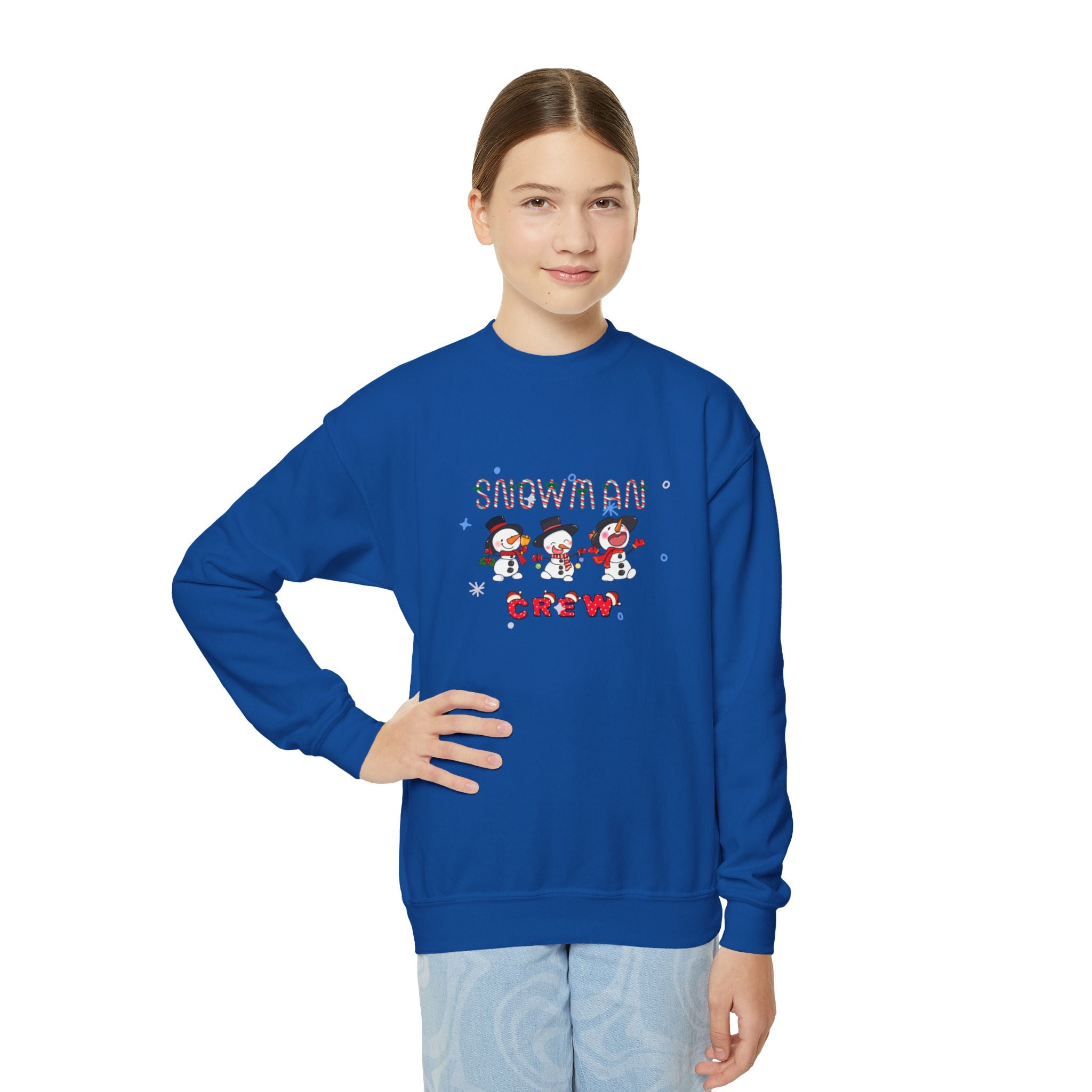 Snowman Crew Youth Crewneck Sweatshirt