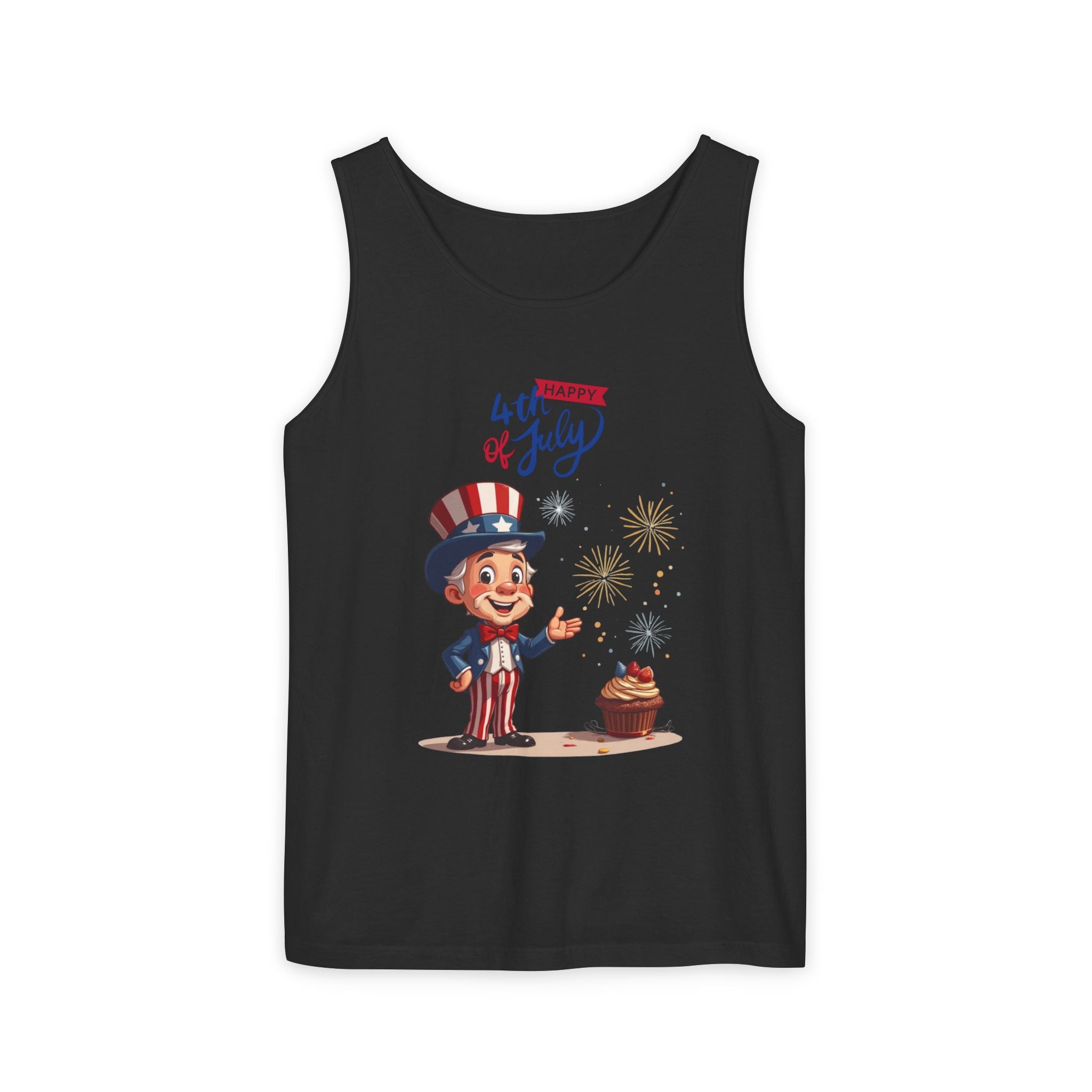 Uncle Sam Happy 4th of July Tank Top Unisex Sleeveless Shirt