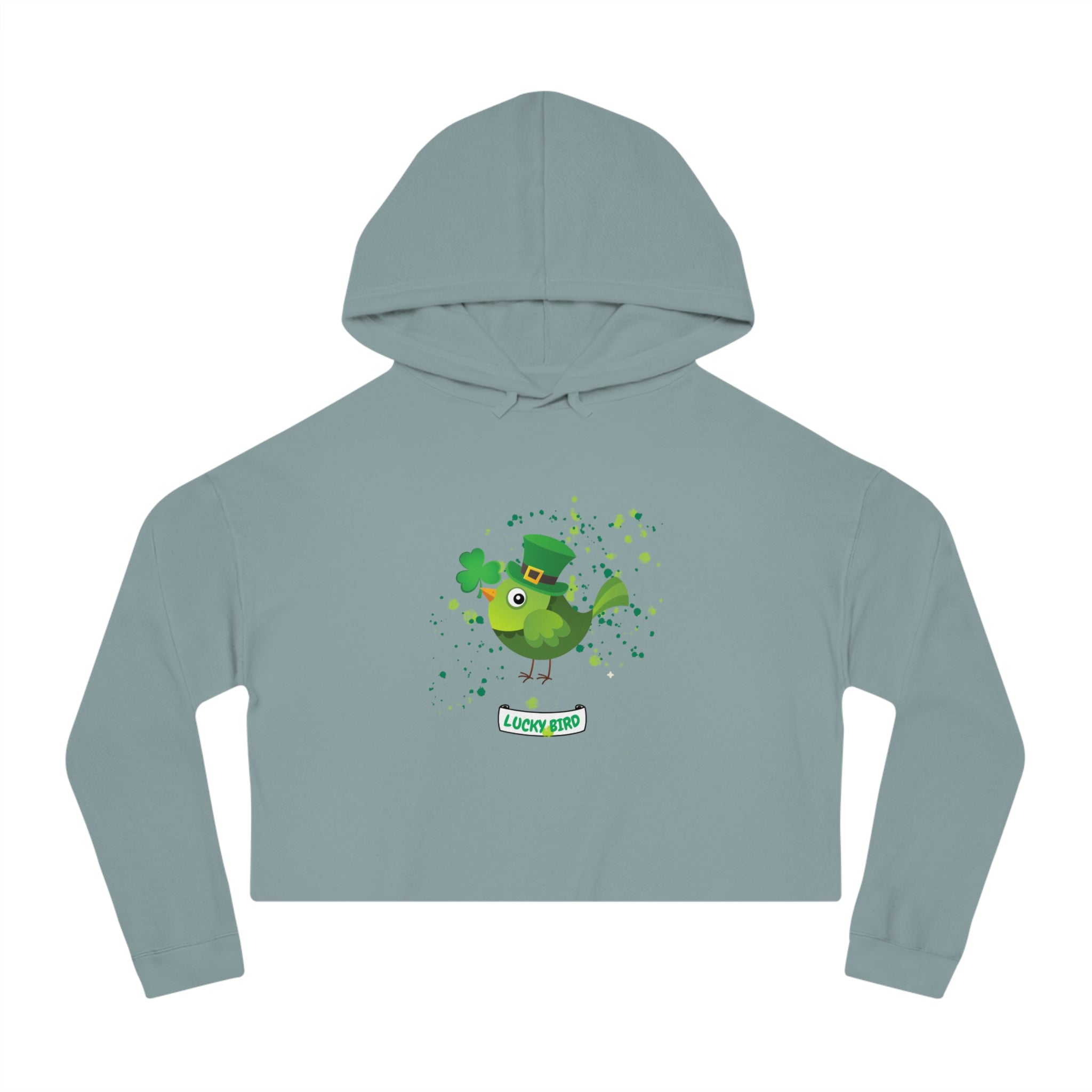 Lucky Bird Women’s Cropped Hooded Sweatshirt