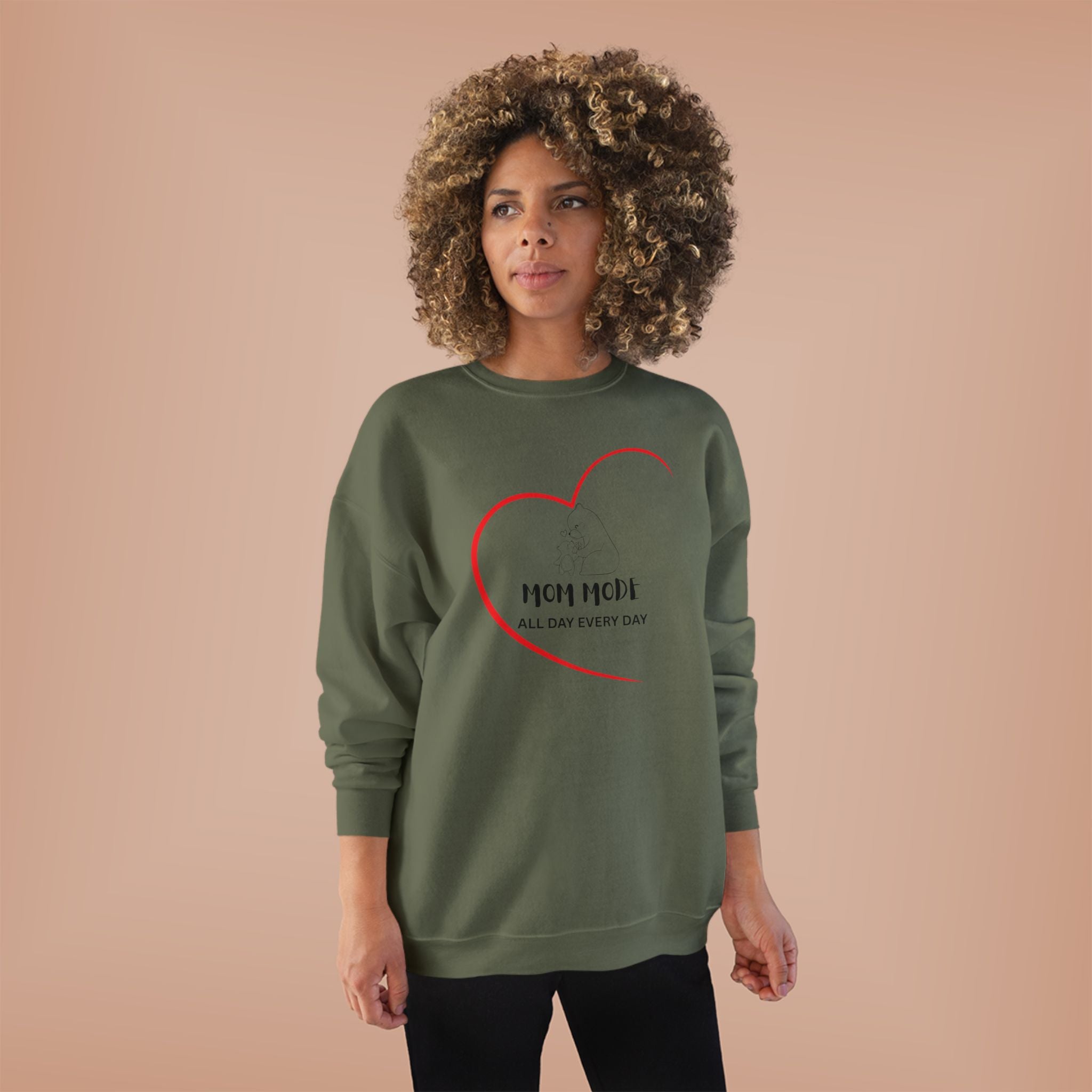 Mom Mode Eco-Friendly Crewneck Sweatshirt