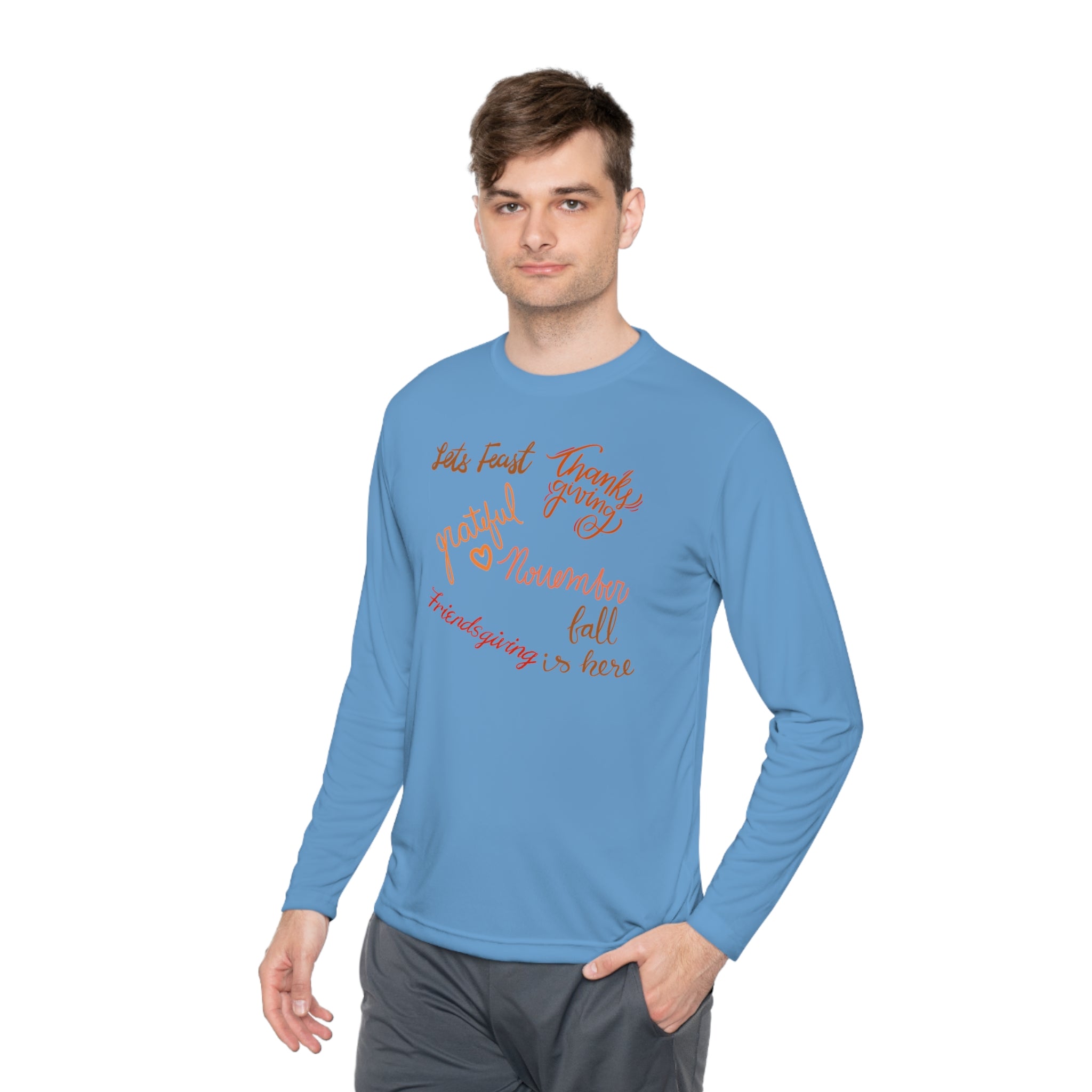 Thanksgiving Season Unisex Lightweight Long Sleeve Tee