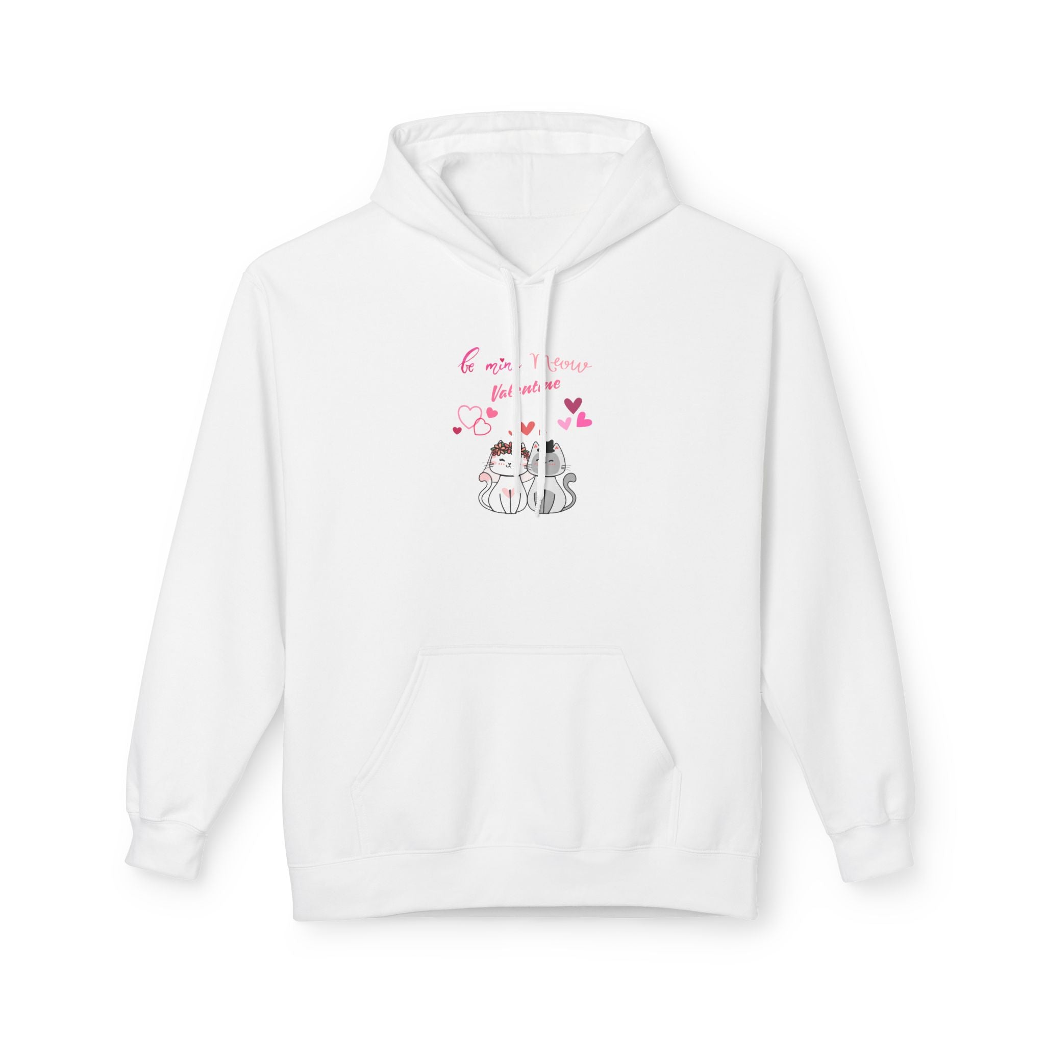 Meow Valentine's Day Unisex Midweight Softstyle Fleece Hoodie