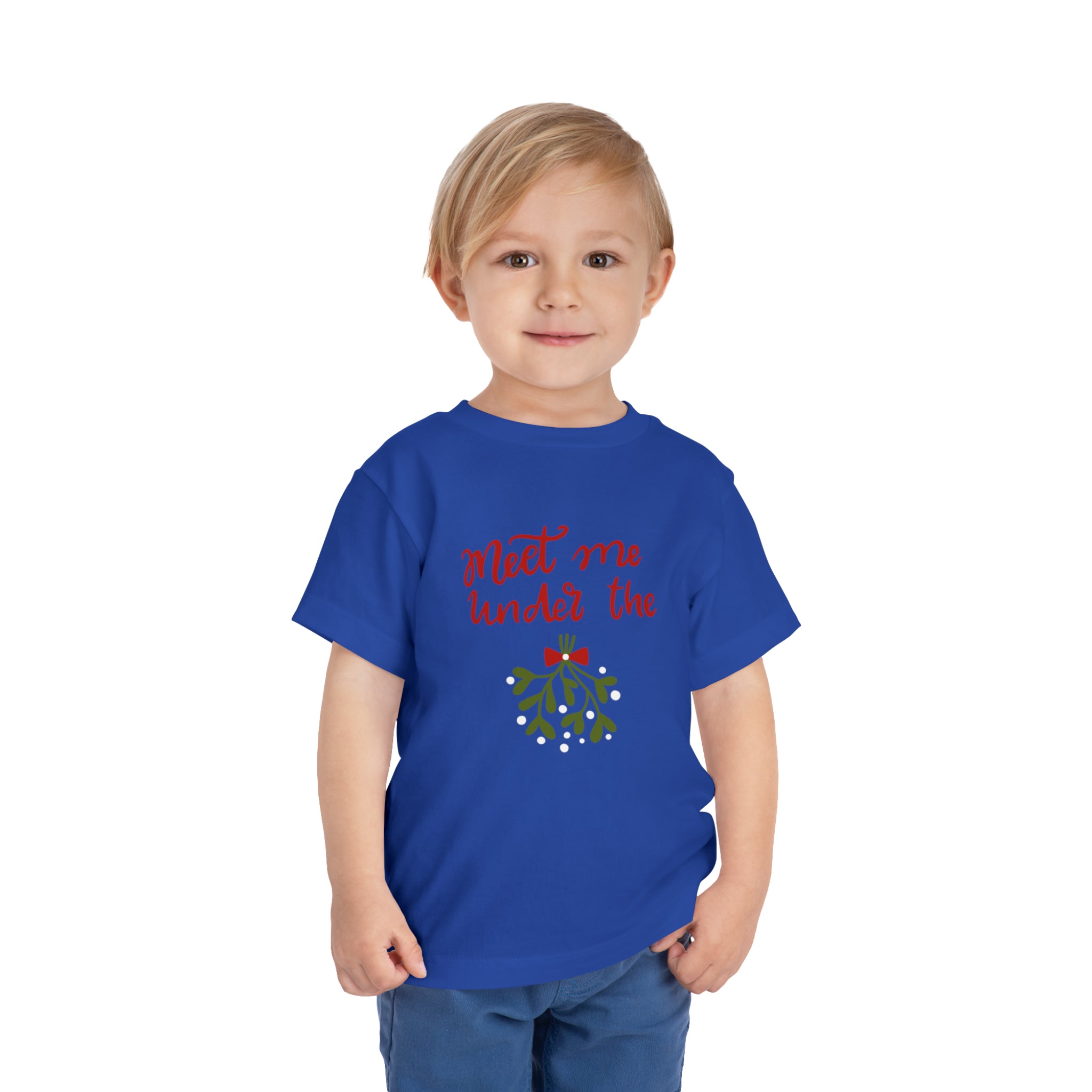 Meet Me Under The Mistletoe Toddler Short Sleeve Tee