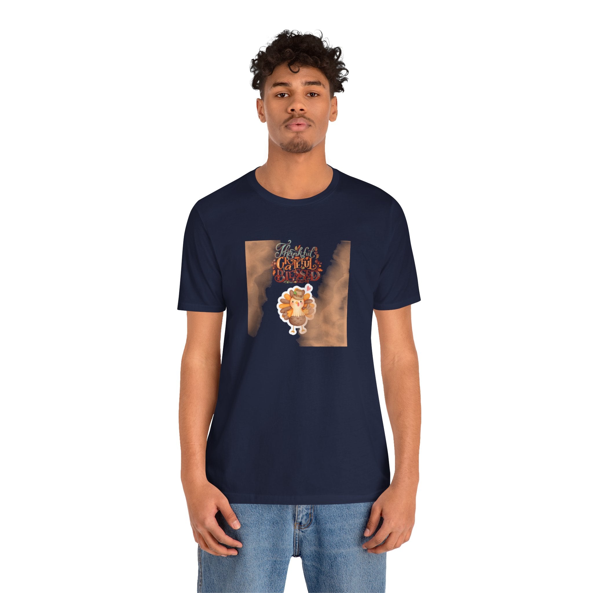 Thankful Grateful Blessed Unisex Jersey Short Sleeve Tee