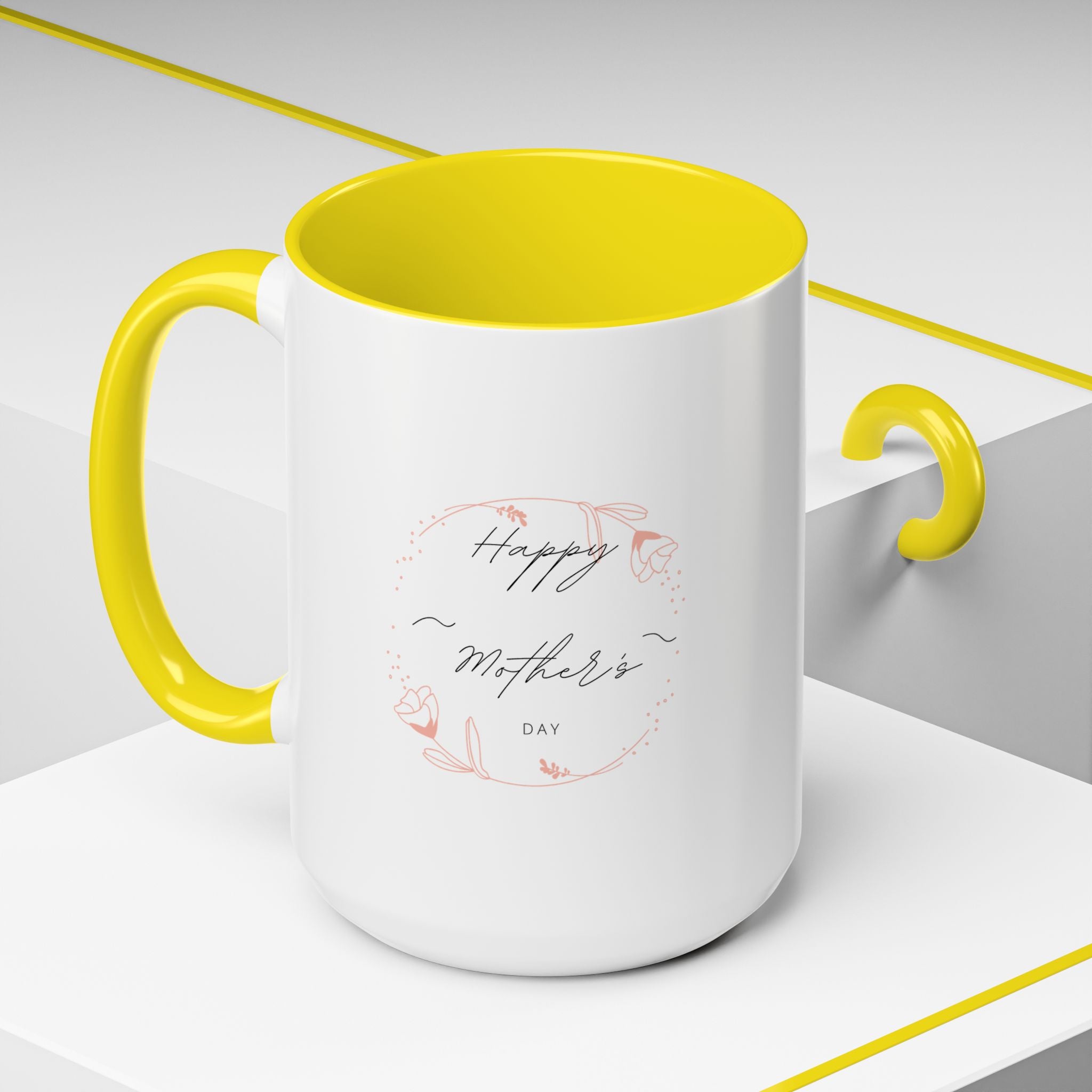 Happy Mom's Day Accent Coffee Mug  11oz & 15oz
