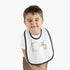 Happy Valentine's Day Lovers Baby Contrast Trim Jersey Bib