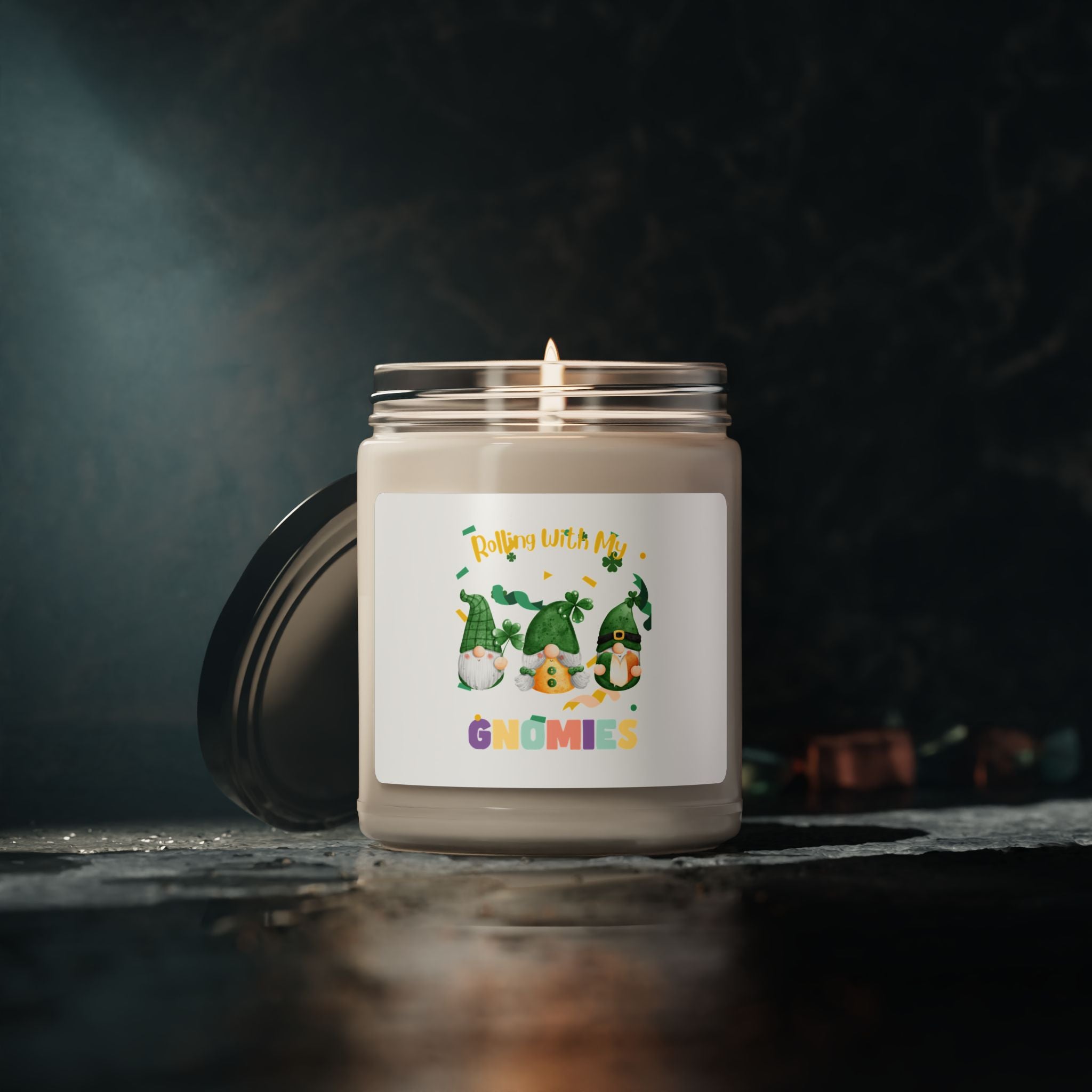 Rolling With My Gnomies - Themed Scented Soy Candle - Cozy Home Decor