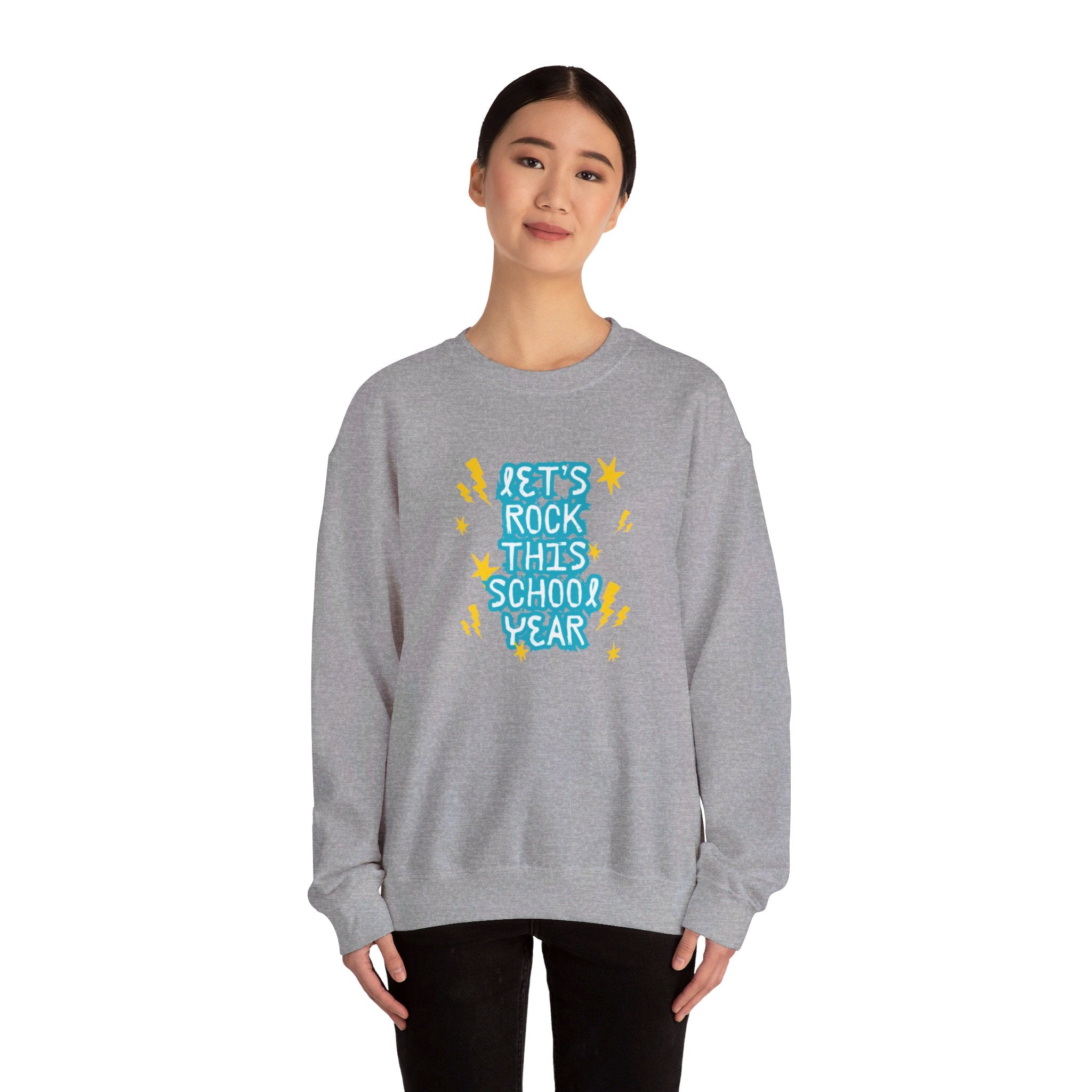 Let's Rock This School Year Unisex Heavy Blend™ Crewneck Sweatshirt