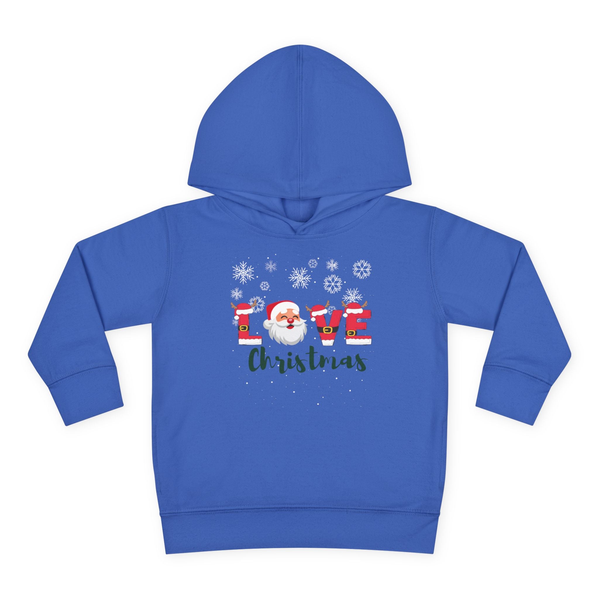 Santa Claus Loves Christmas Toddler Pullover Fleece Hoodie