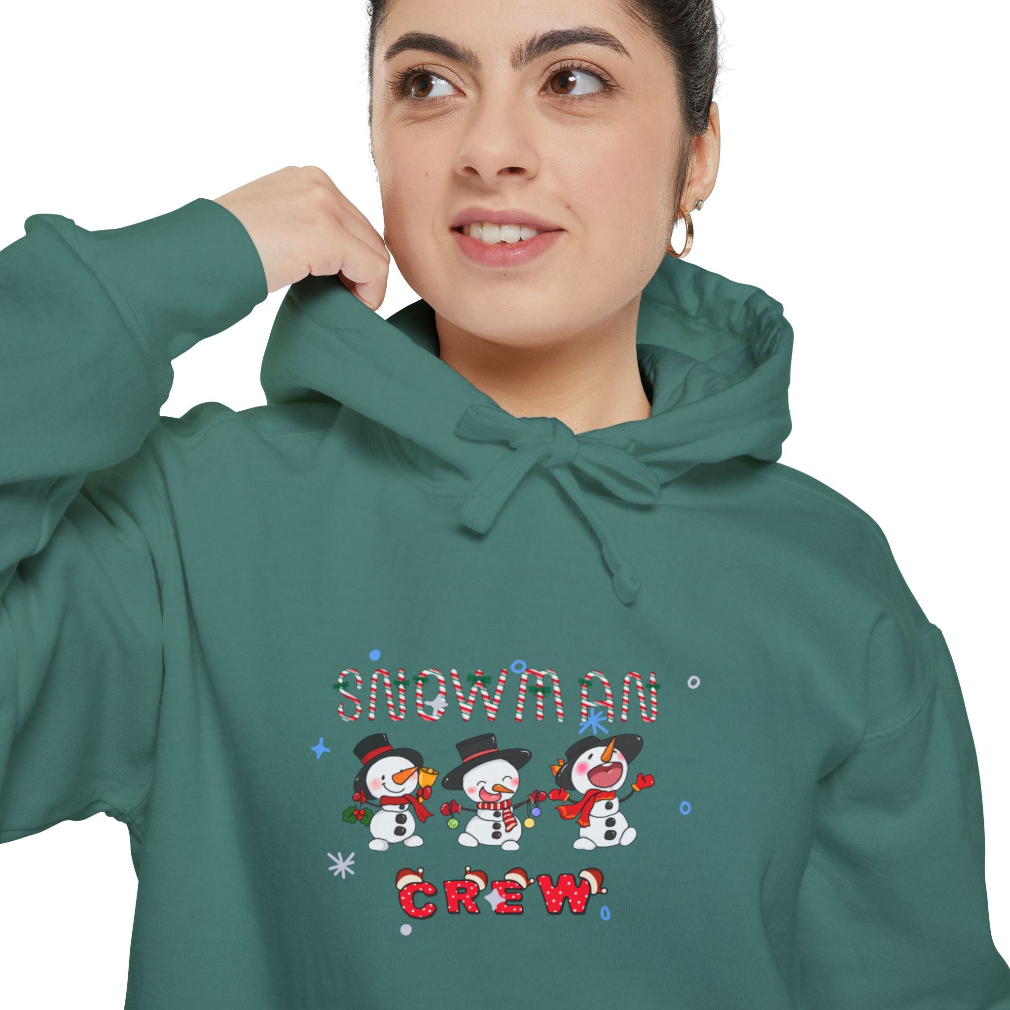 Snowman Crew Unisex Garment-Dyed Hoodie