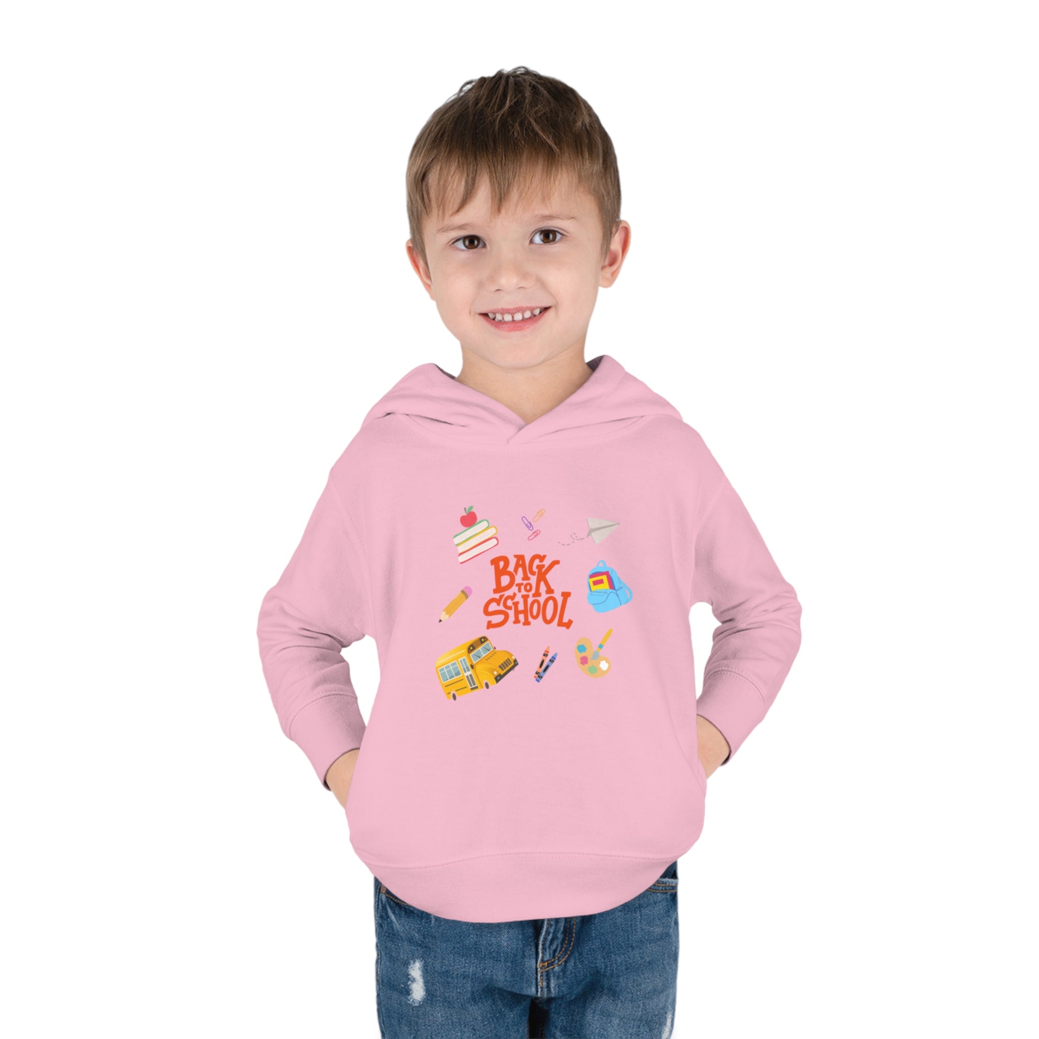 Back To School Time Toddler Pullover Fleece Hoodie