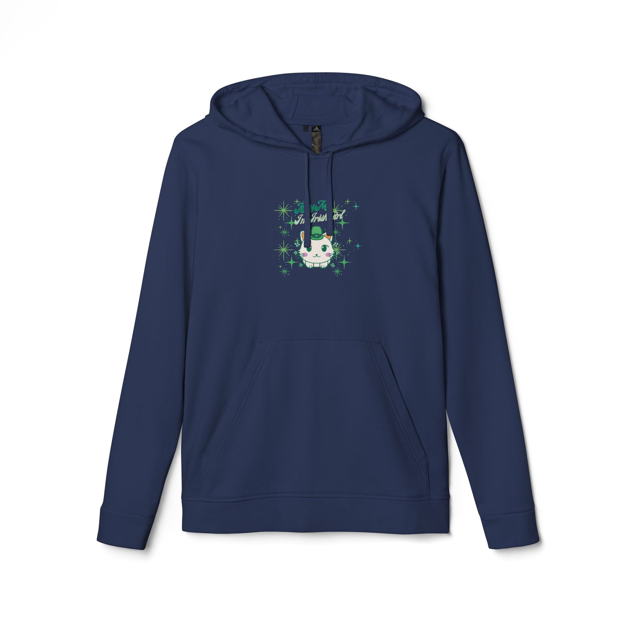 Kiss Me I'm Irish Cat Adidas Fleece Hoodie