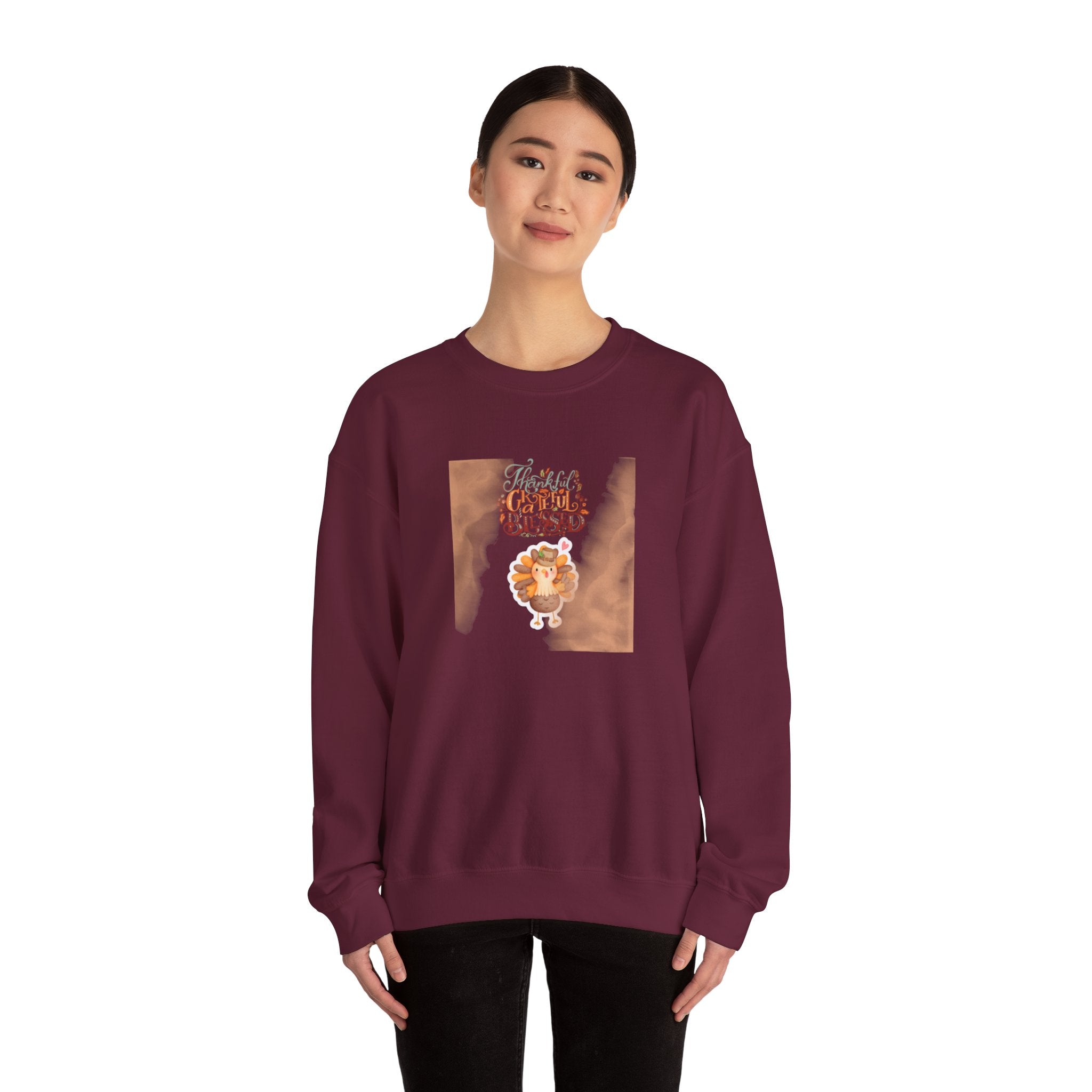 Thankful Grateful Blessed Unisex Heavy Blend™ Crewneck Sweatshirt