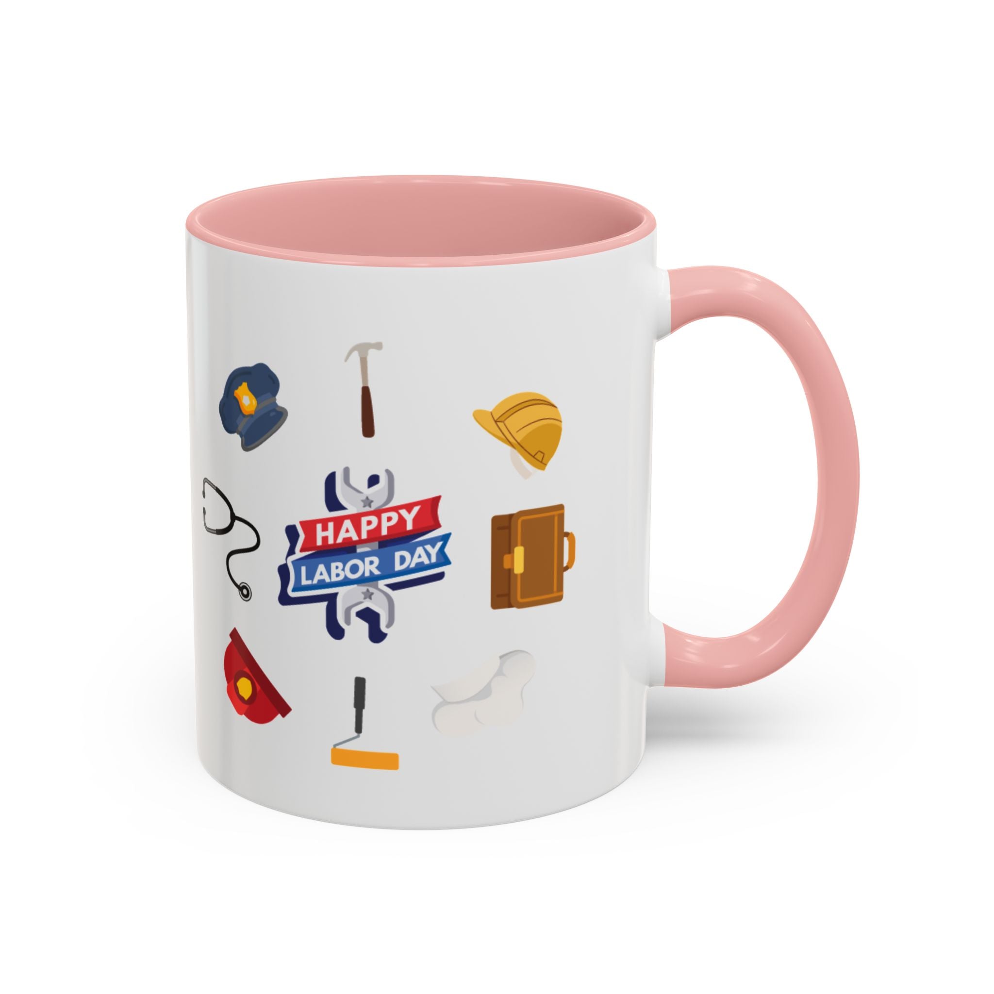 Happy Labor Day Wishes Accent Coffee Mug (11, 15oz)