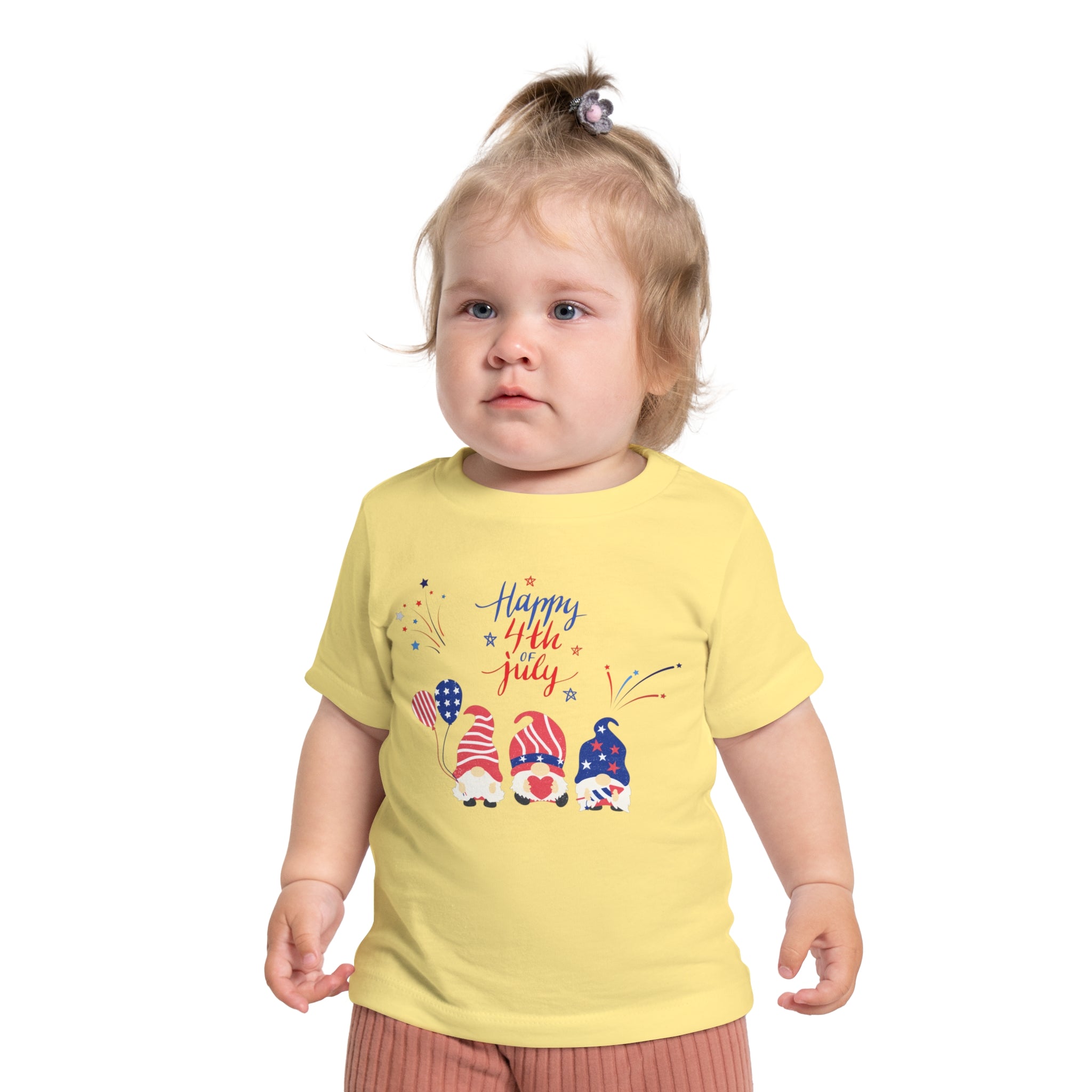 Happy 4th Of July Gnome Baby Short Sleeve T-Shirt