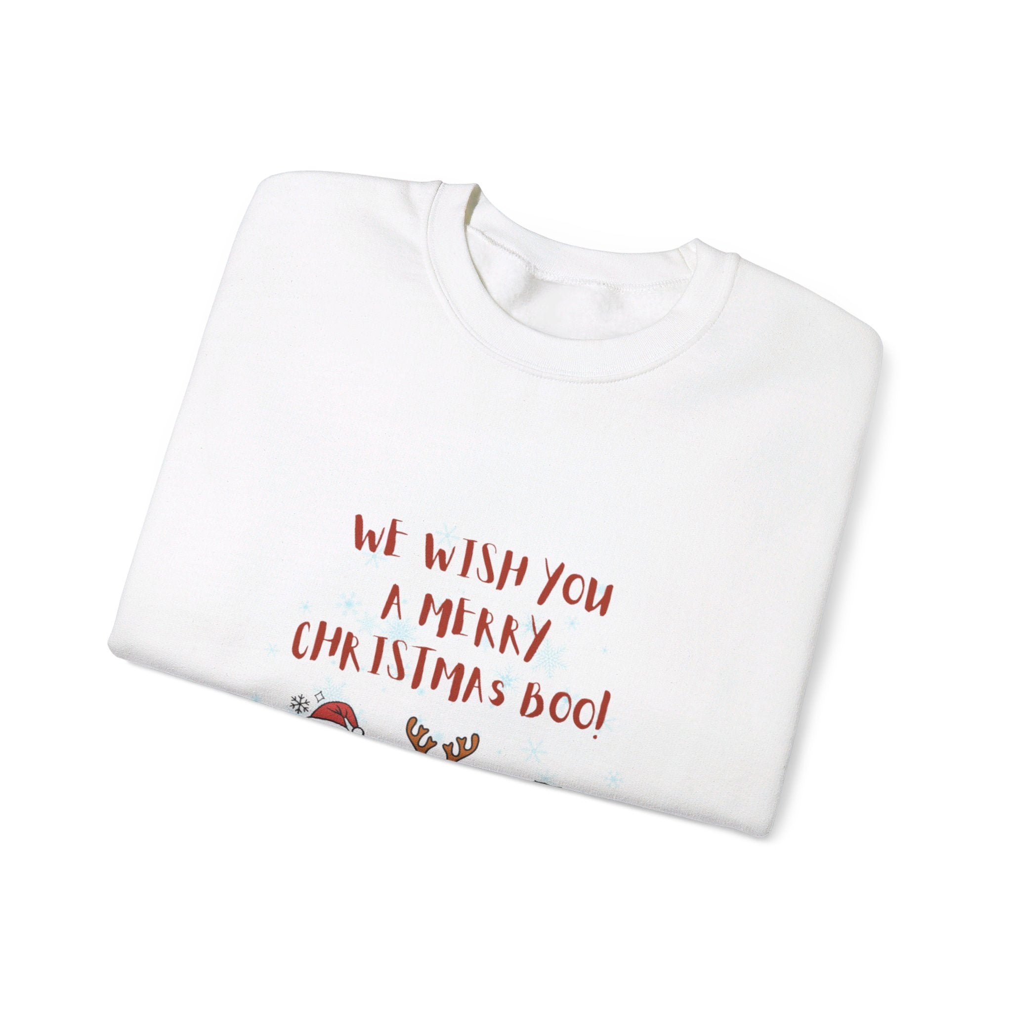 We Wish You A Merry Christmas Boo Unisex Heavy Blend™ Crewneck Sweatshirt
