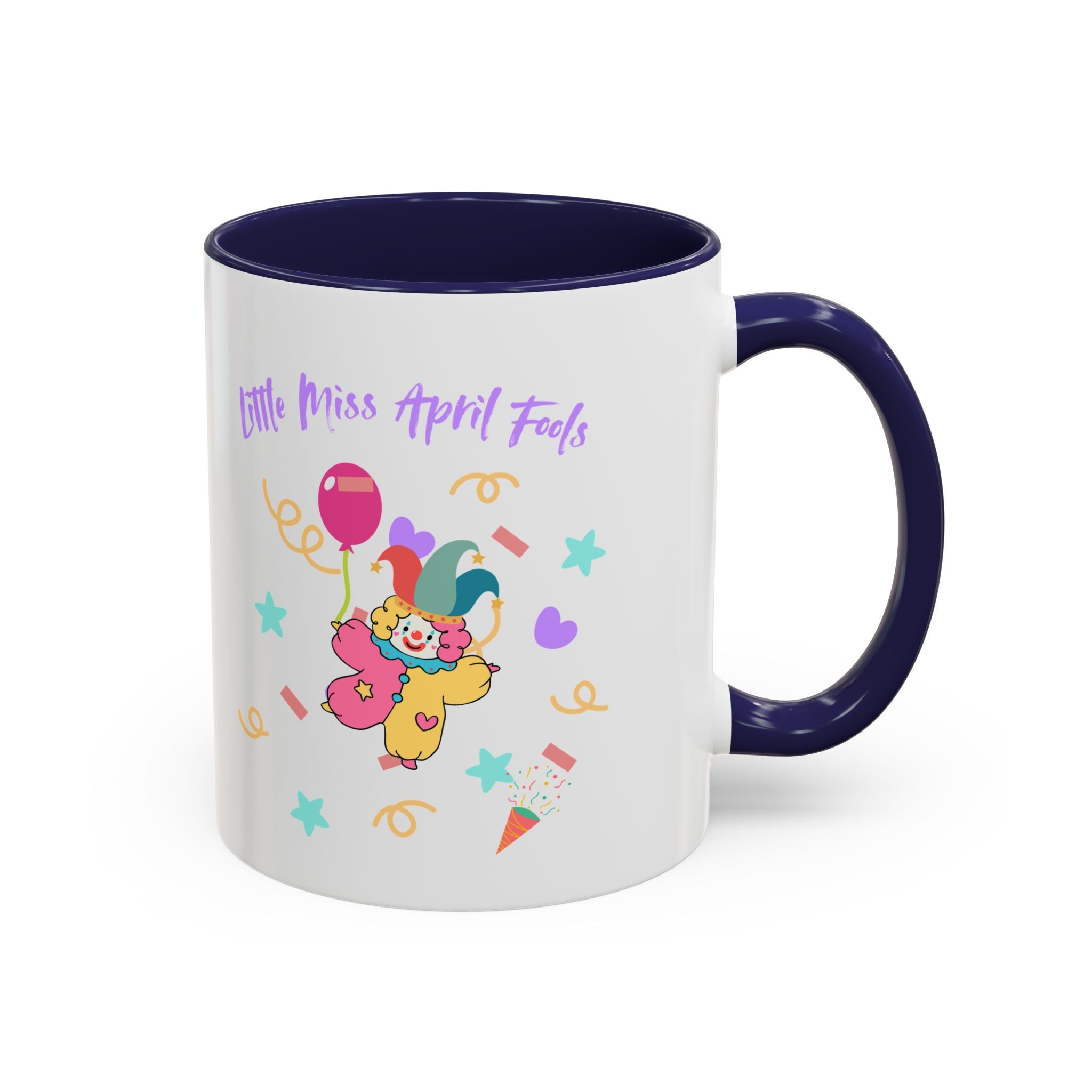 Little Miss April Fool's  Day Accent Coffee Mug - Fun & Whimsical 11oz/15oz