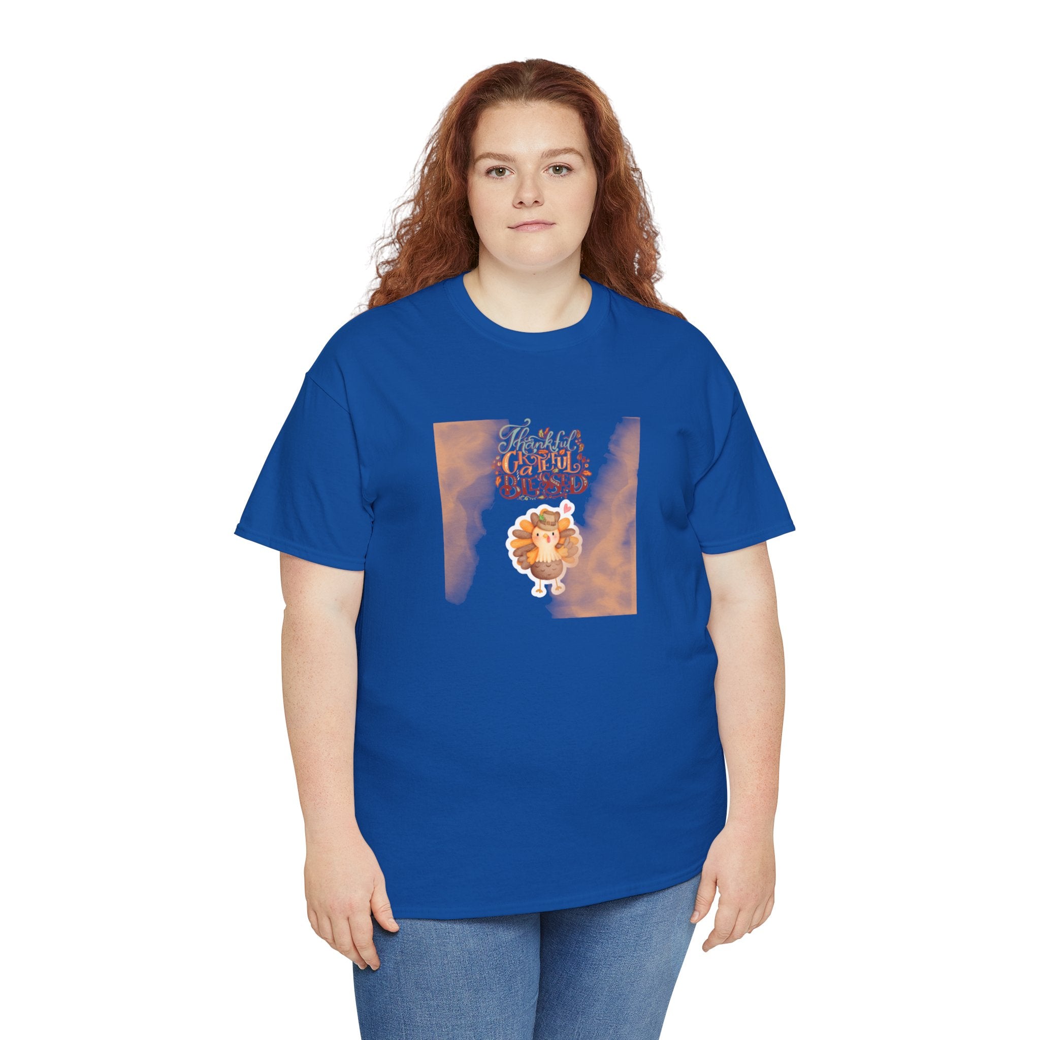 Thankful Grateful Blessed Unisex Heavy Cotton Tee