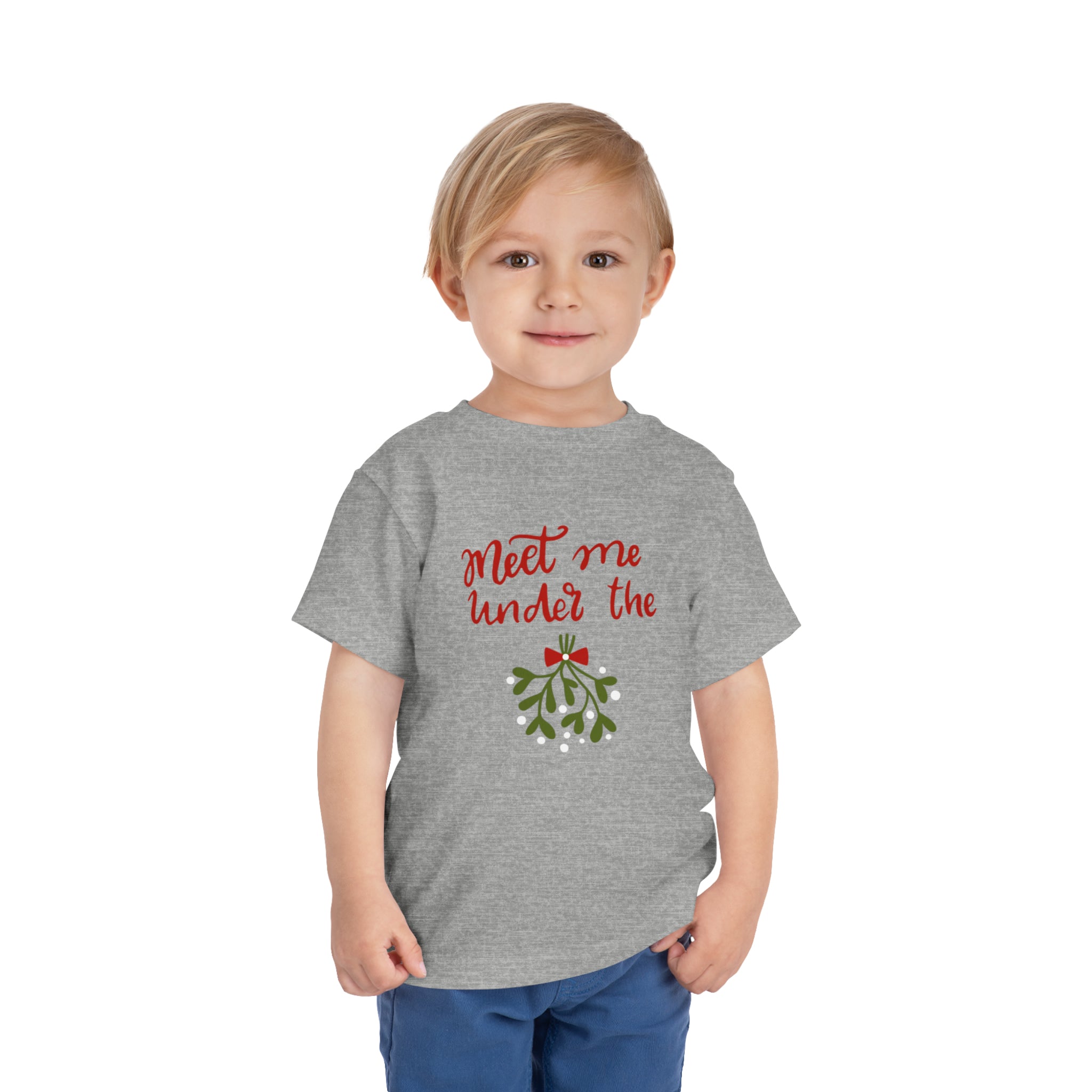 Meet Me Under The Mistletoe Toddler Short Sleeve Tee