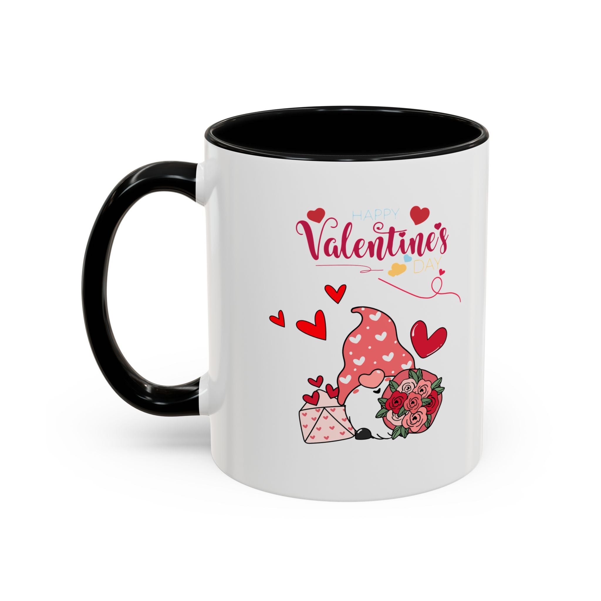 Gnome Valentine's Day Accent Coffee Mug (11, 15oz)