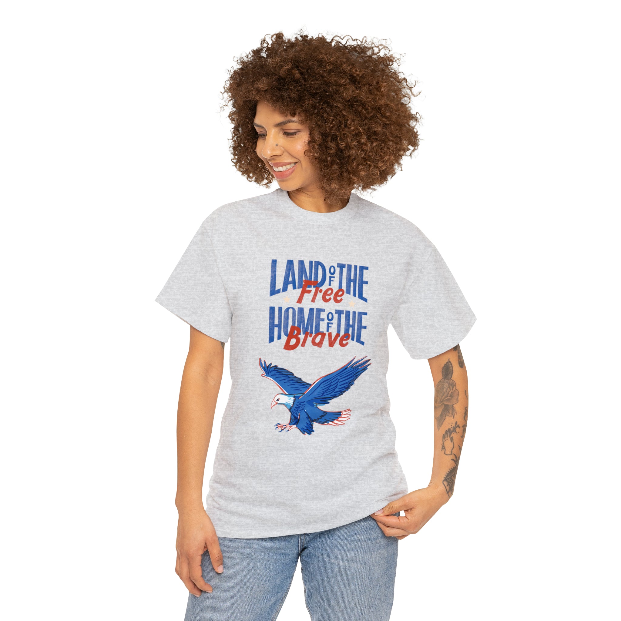 Land Of The Free Home Of The Brave Unisex Heavy Cotton Tee