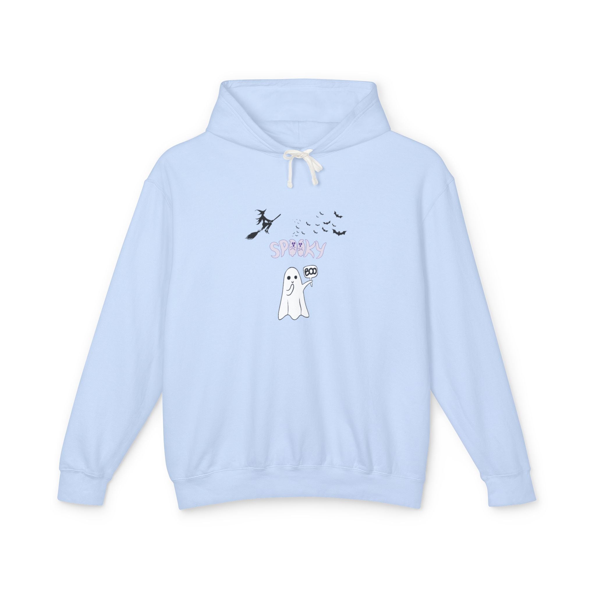 Spooky Boo Unisex Lightweight Hooded Sweatshirt