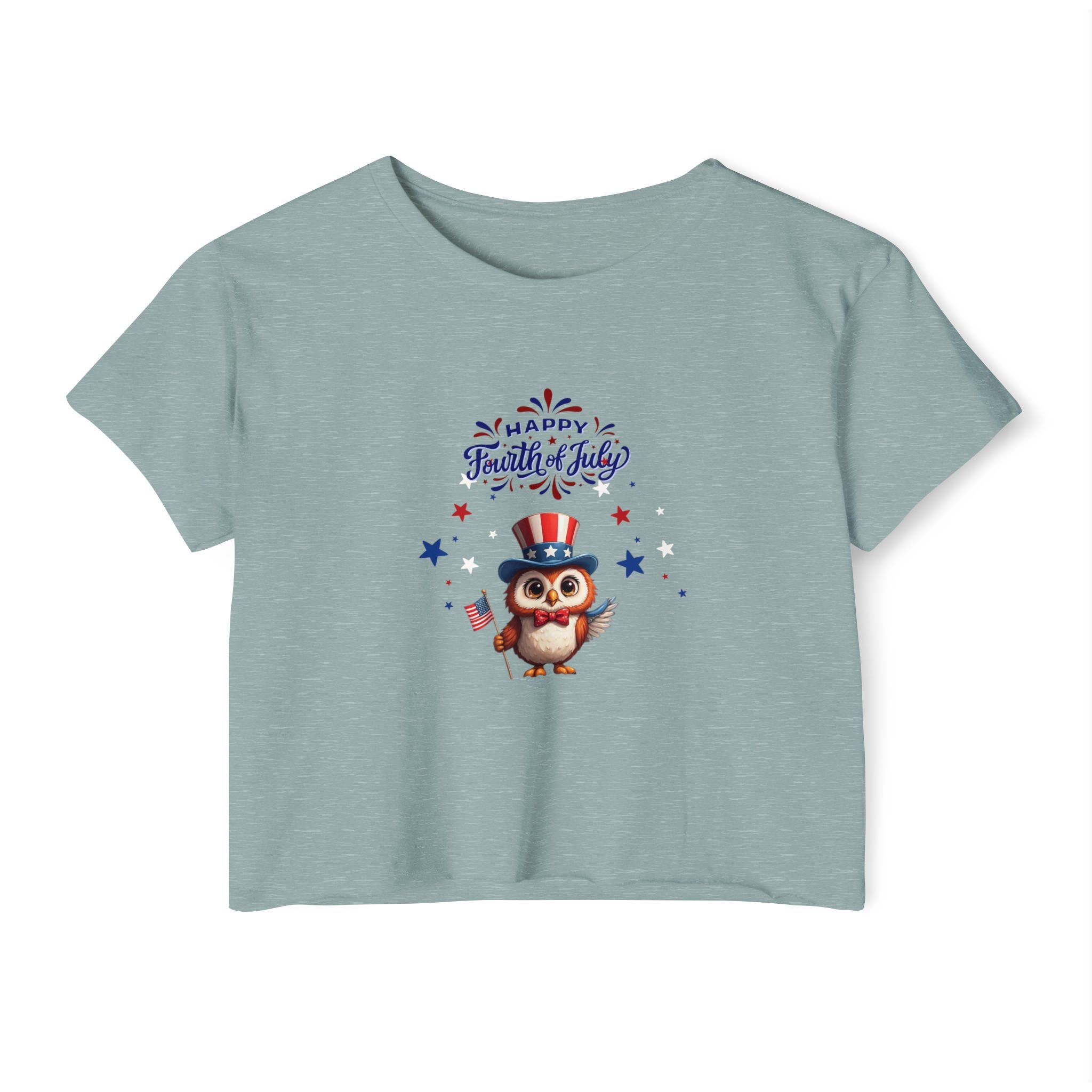 American Eagle Happy 4th of July Women's Festival Crop Top