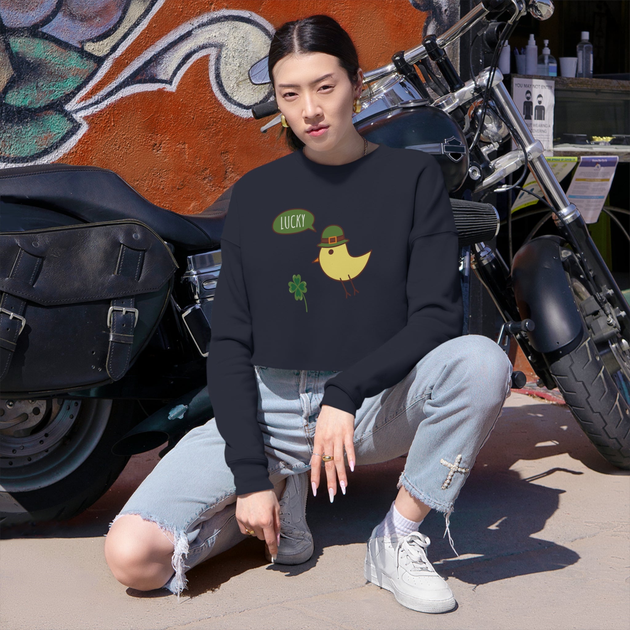 Feeling Lucky Women's Cropped Sweatshirt