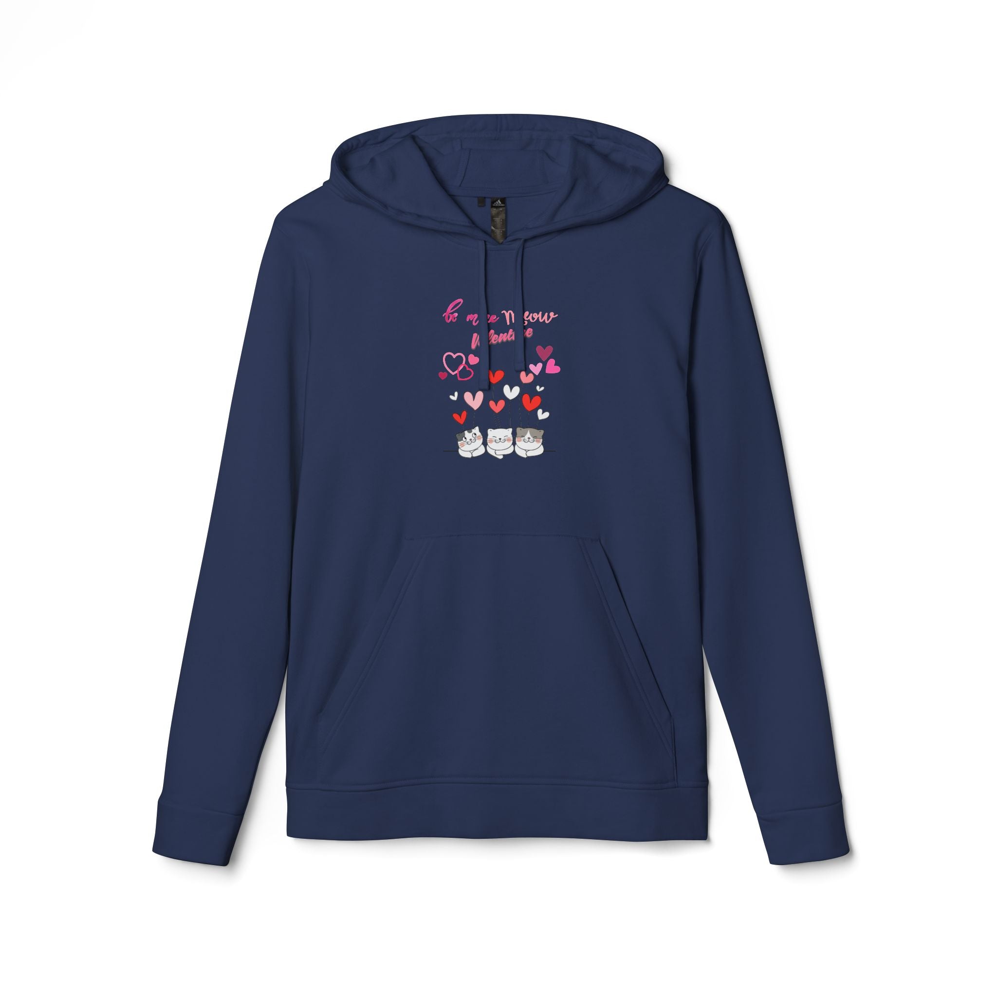 Meow Valentine's Day Adidas Unisex Fleece Hoodie