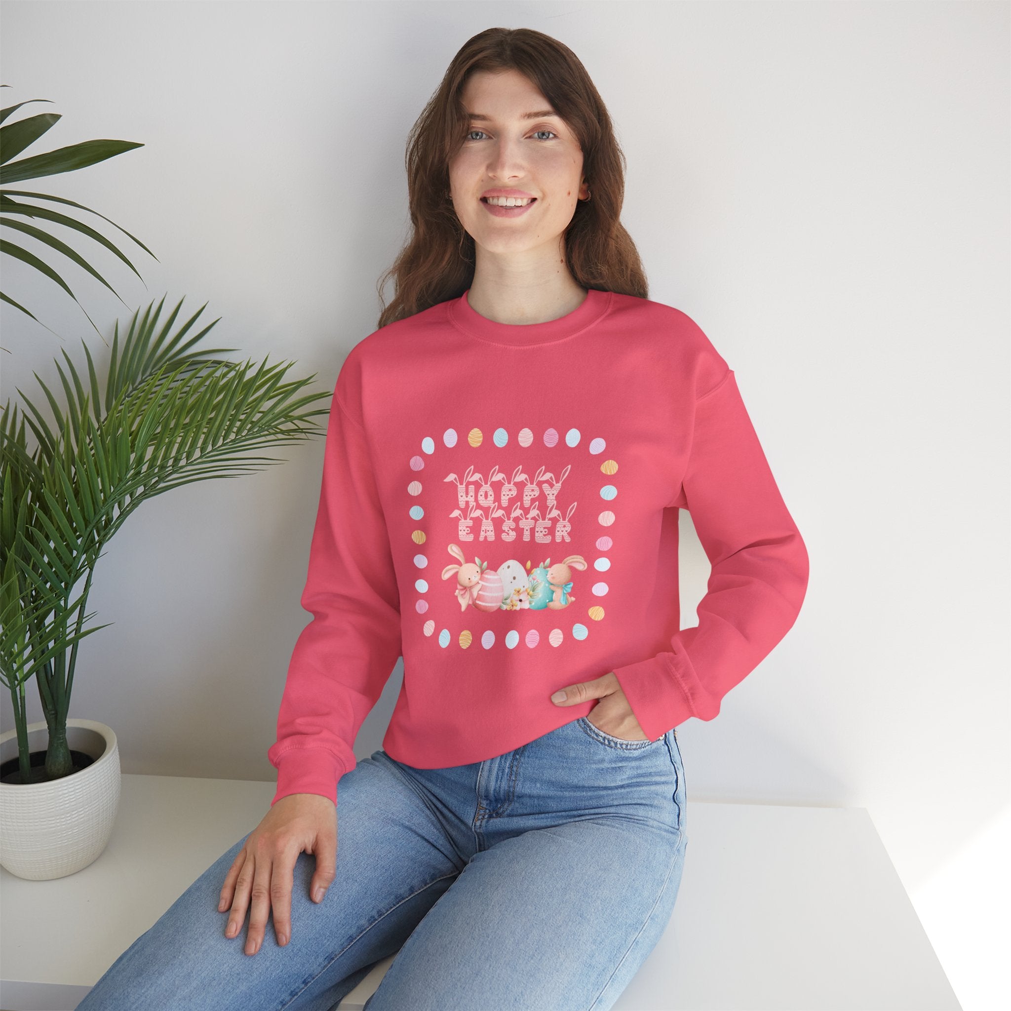 Hoppy Easter Crewneck Sweatshirt  Unisex Heavy Blend