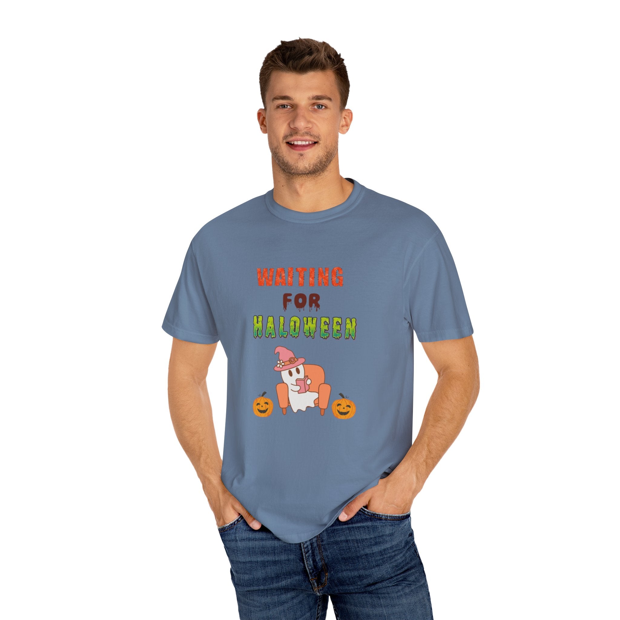 Waiting For Halloween Unisex Garment-Dyed T-shirt