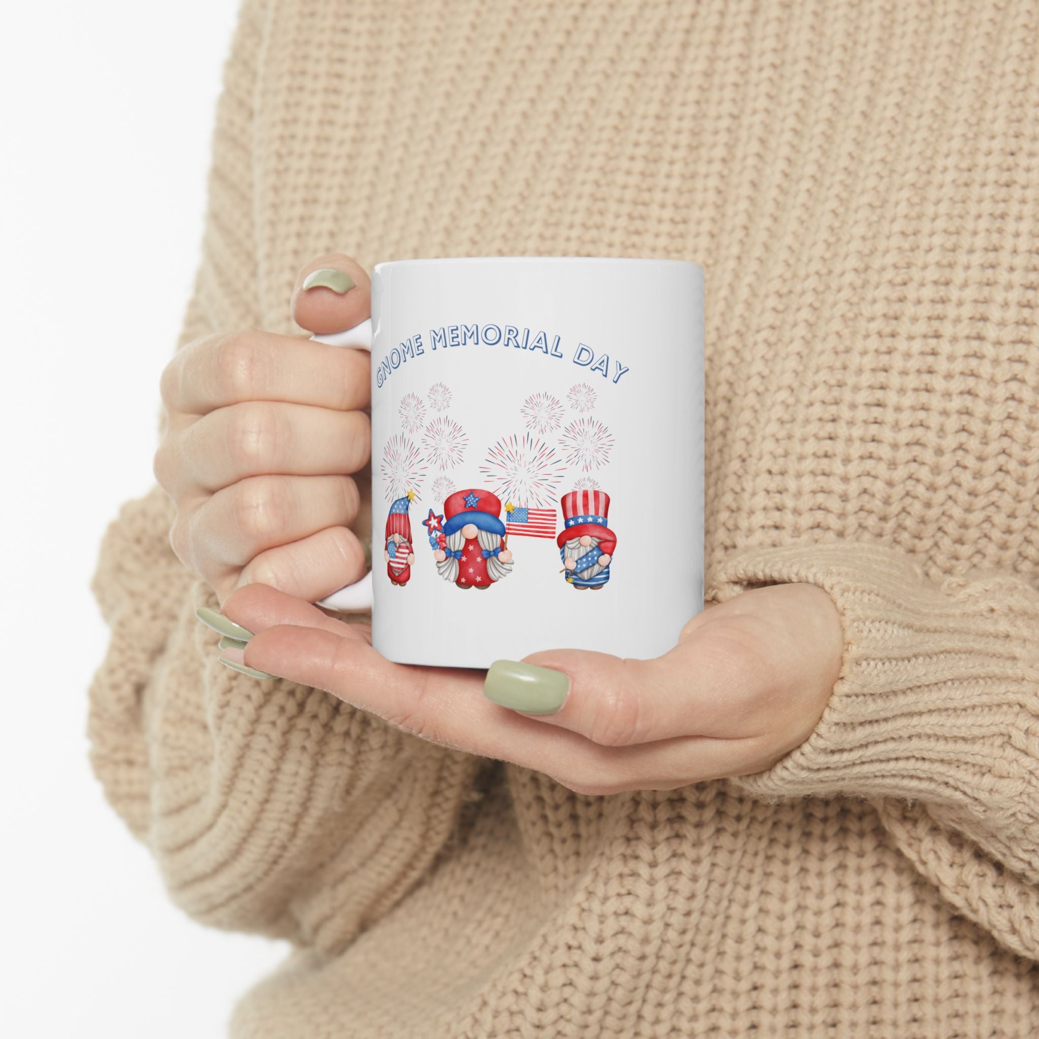 Gnome  Memorial Day Ceramic Mug 11oz & 15oz