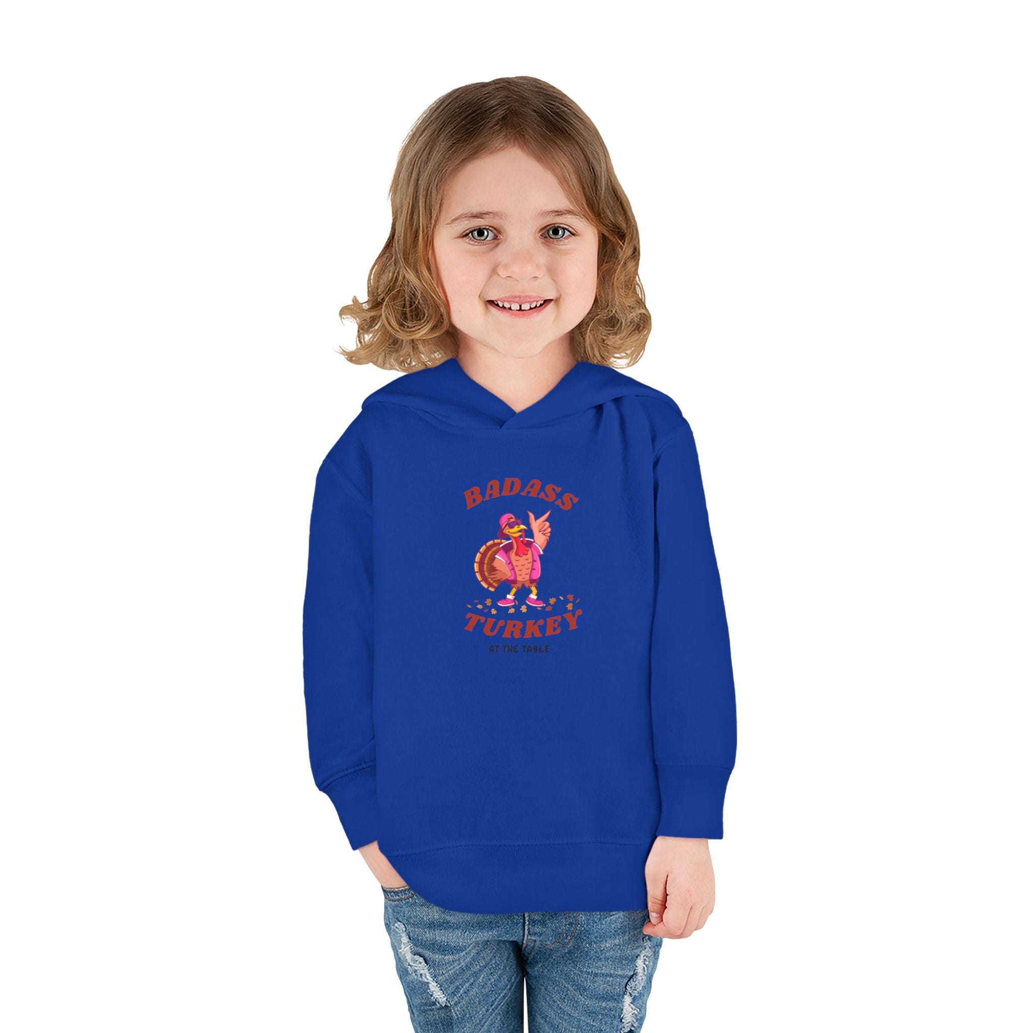 Badass Turkey Toddler Pullover Fleece Hoodie