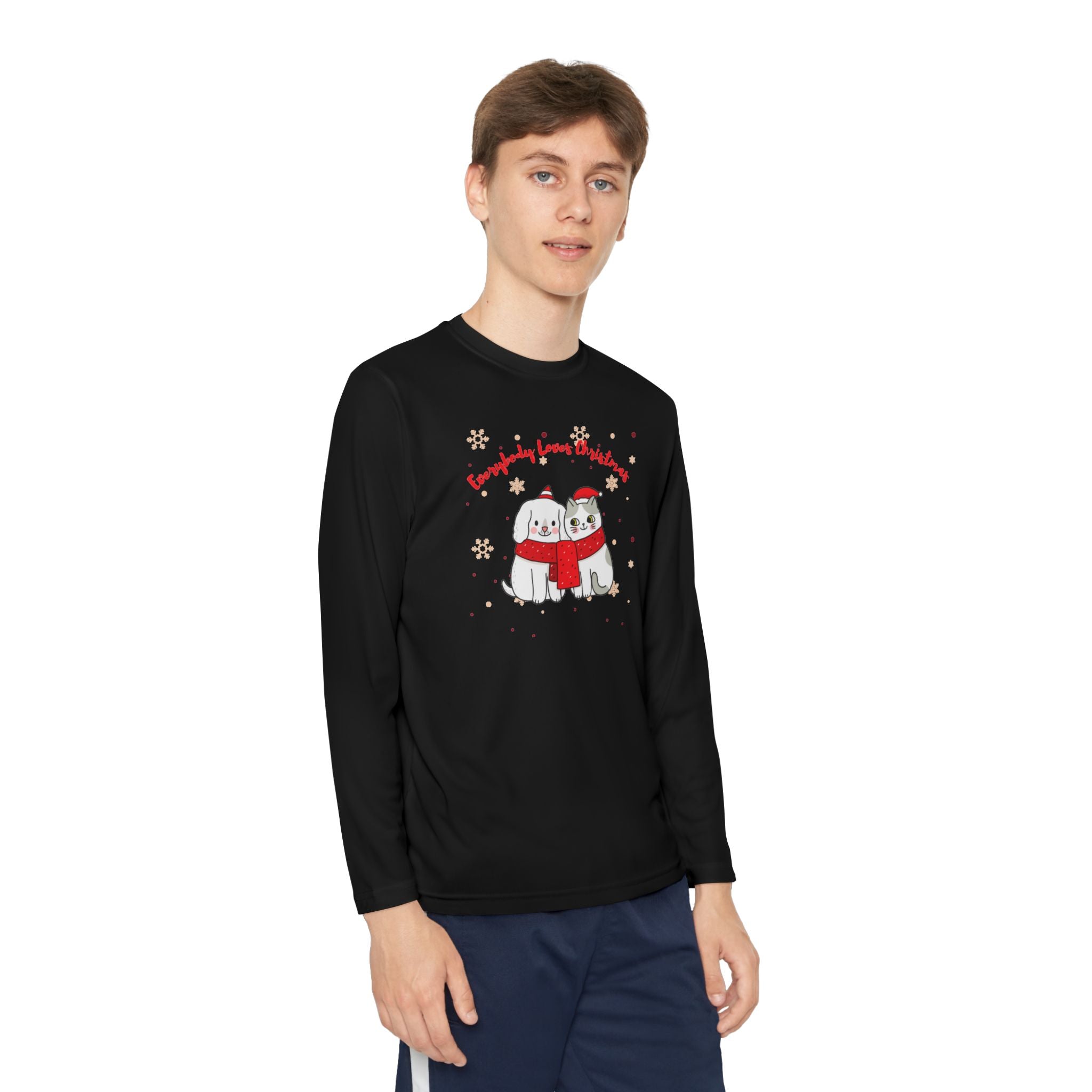 Everybody Loves Christmas Youth Long Sleeve Competitor Tee