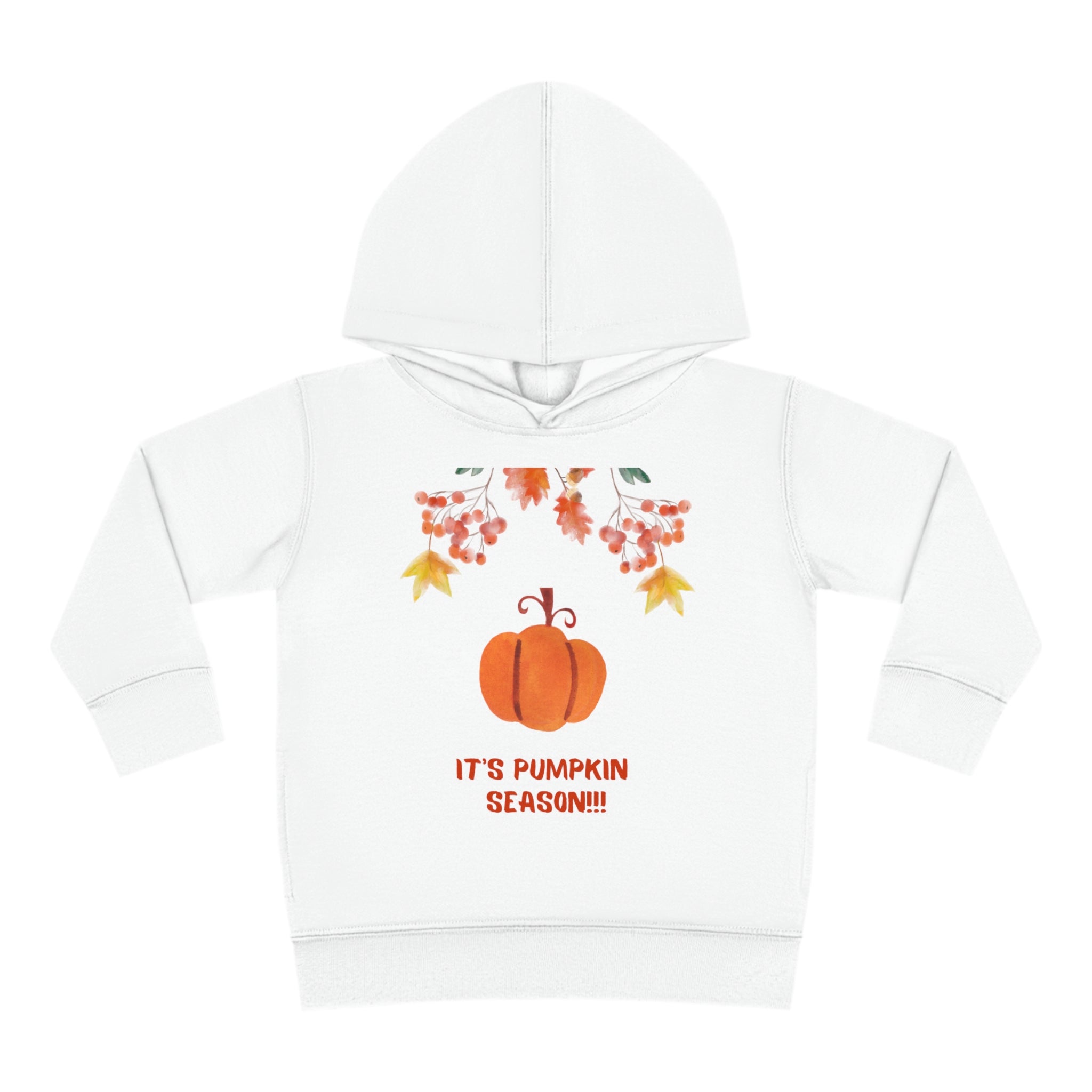 Pumpkin Season Toddler Pullover Fleece Hoodie