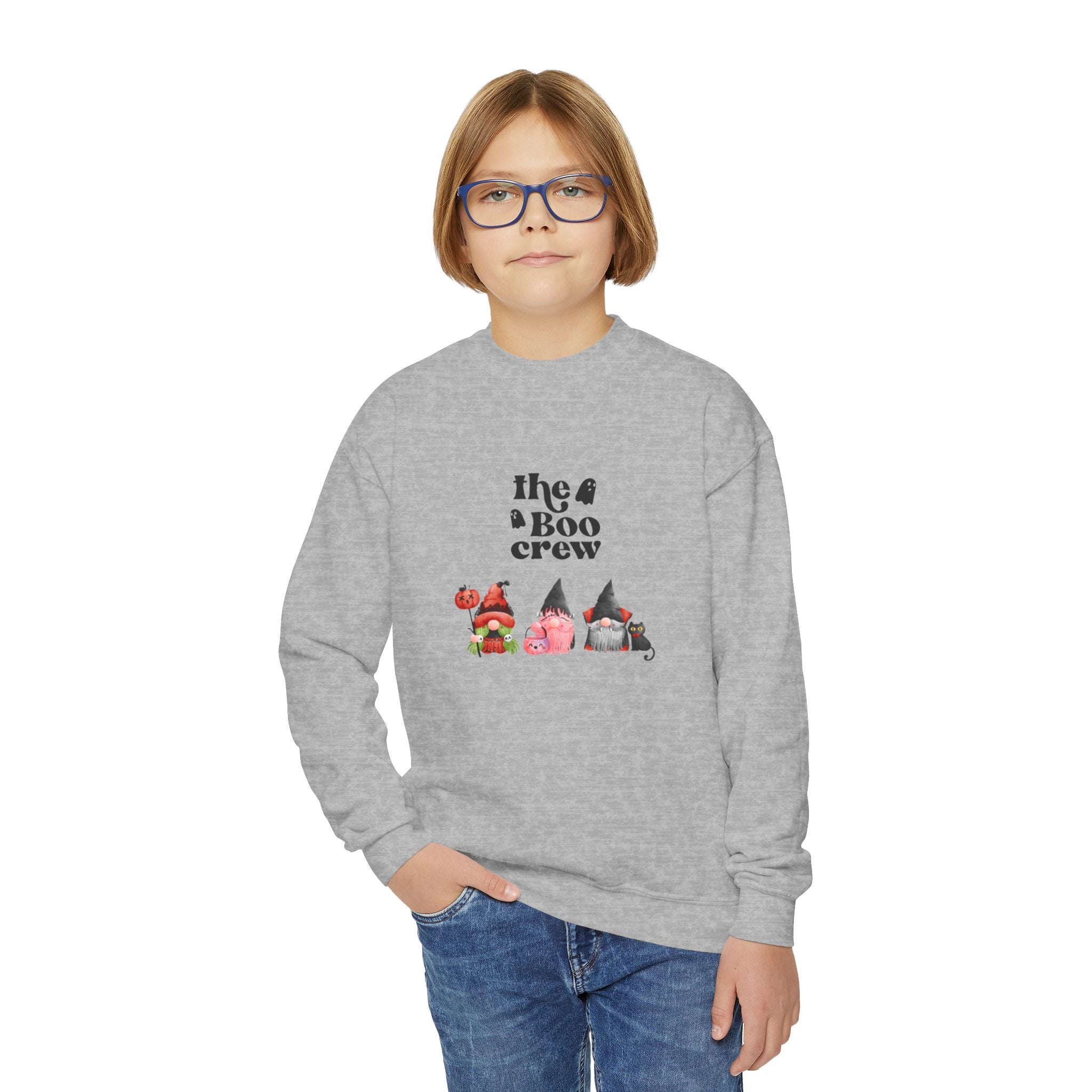 The Boo Crew .Youth Crewneck Sweatshirt